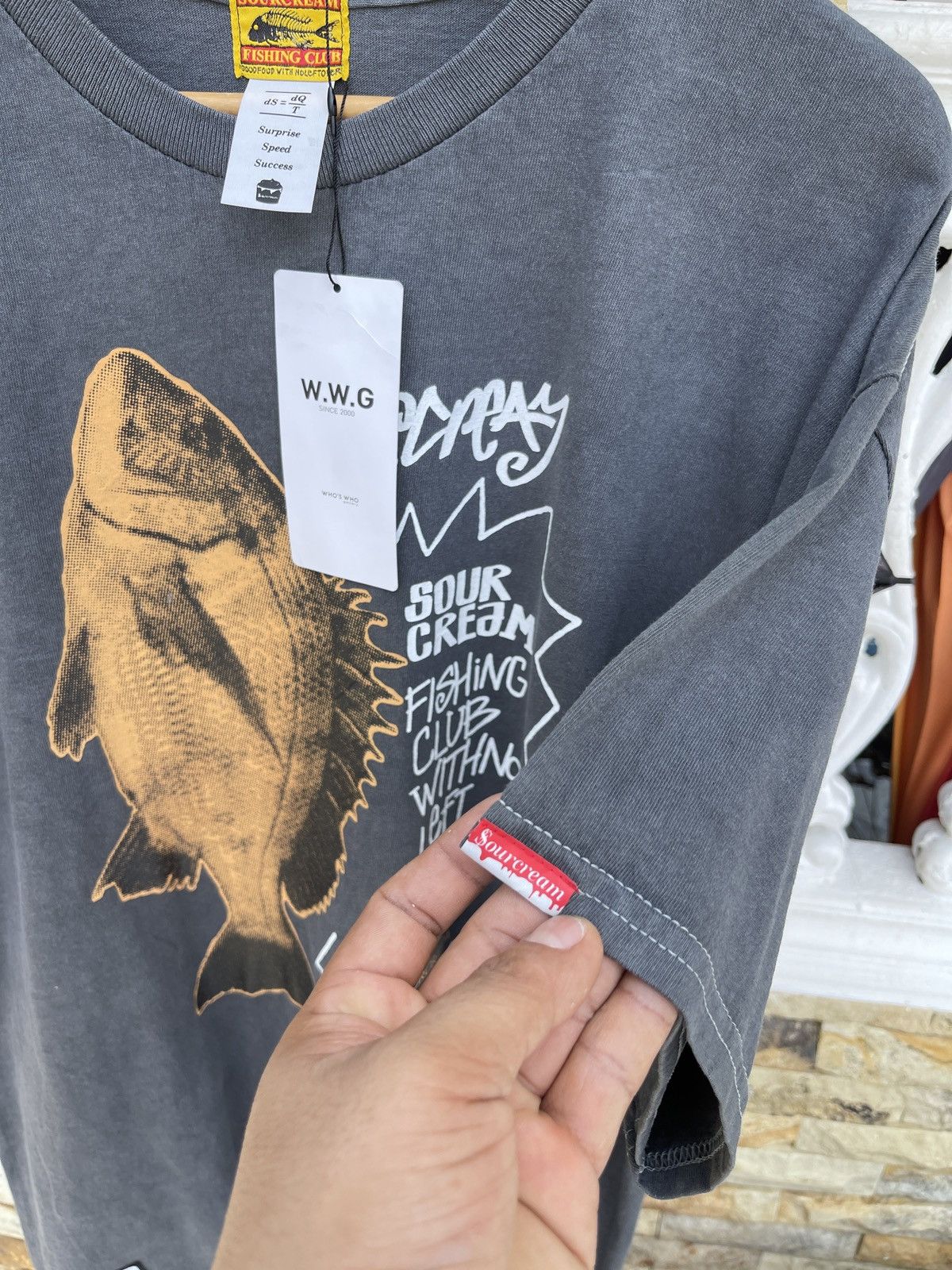 Japanese Brand Rare🔥SOUR CREAM Like Stussy Tee Size US XL / EU 56 / 4 - 8 Thumbnail