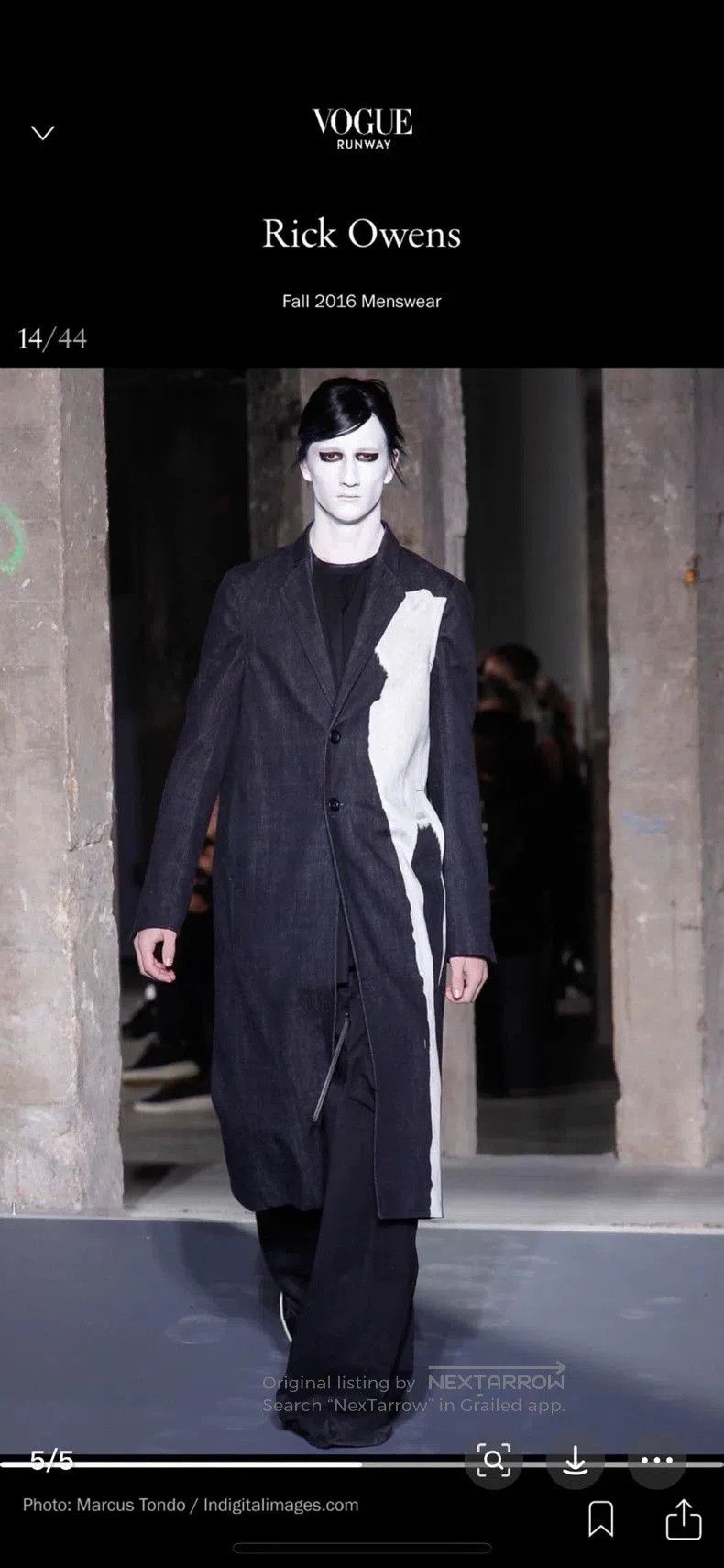 Rick Owens rick owens mastodon coat with paint design. Size US L / EU 52-54 / 3 - 5 Thumbnail