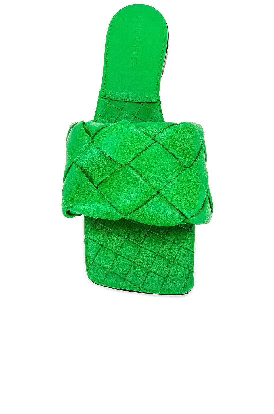 Bottega Veneta o1n1vont1225 Lido Flat Sandals in Green Size US 12 / IT 42 - 4 Thumbnail