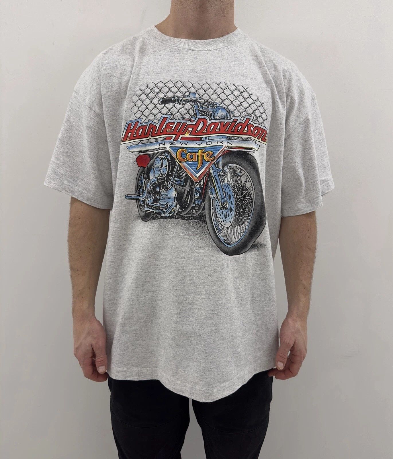 Harley-Davidson New York Cafe Tシャツ HARLEY DAVIDSON NEW YORK CAFE BIKE VINTAGE XL BLACK T-SHIRT