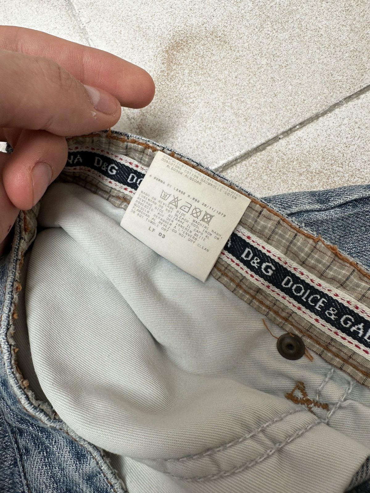 Dolce & Gabbana D&G Distressed Archive Jeans — Grunge Y2K Style Size US 33 - 9 Thumbnail