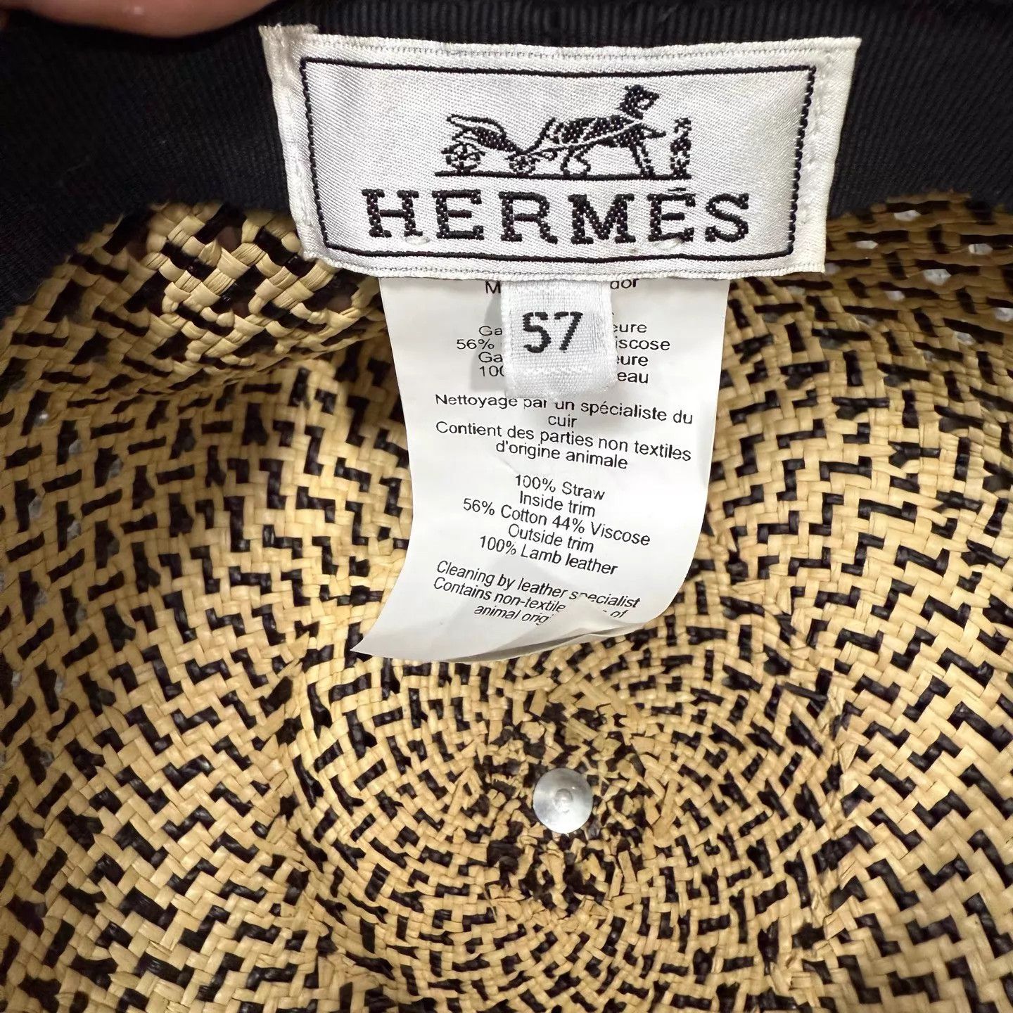 Hermes Hermes Tanzanie natural straw hat 57cm 99 new Size ONE SIZE - 6 Thumbnail