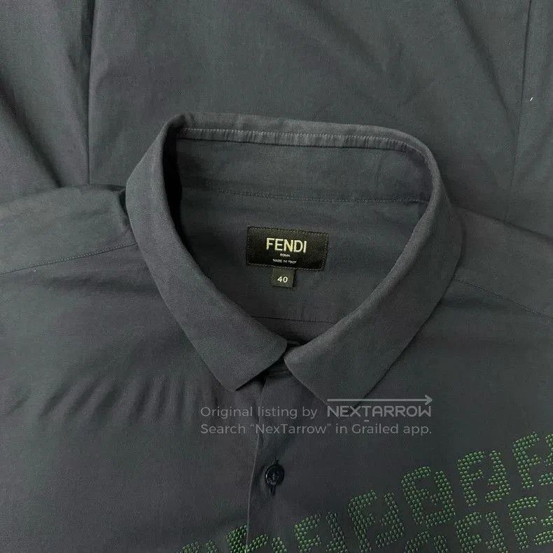 Fendi Fendi Blue Striped Print Button. Size US M / EU 48-50 / 2 - 4 Thumbnail