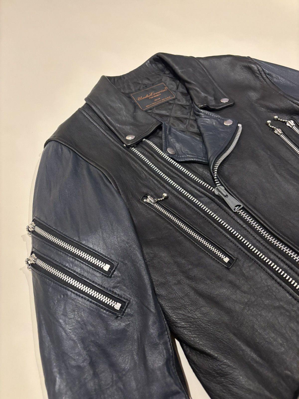 Undercover Undercover AW03 ‘Paper Doll’ Sheepskin Riders Leather Jacket Size US M / EU 48-50 / 2 - 5 Thumbnail