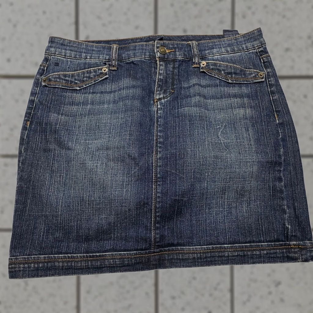 Tommy Hilfiger Tommy Hilfiger Women’s Size 8 Dark Blue Denim Jean Skirt Y2k A-Line Short 80s Vintage? Size 30" / US 8 / IT 44 - 1 Thumbnail