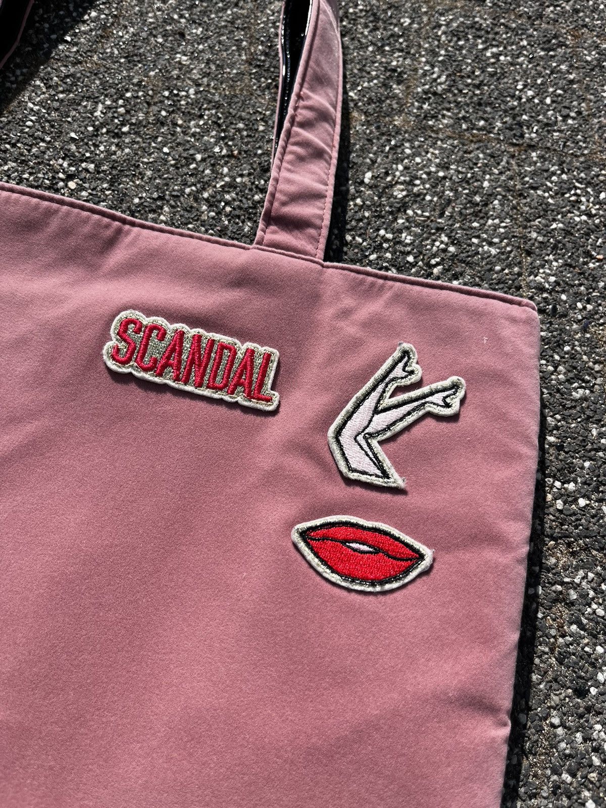 Jean Paul Gaultier × Vintage 🔴 JEAN PAUL GAULTIER SCANDAL LAQUERED REVERSIBLE VELOUR BAG Size ONE SIZE - 6 Thumbnail