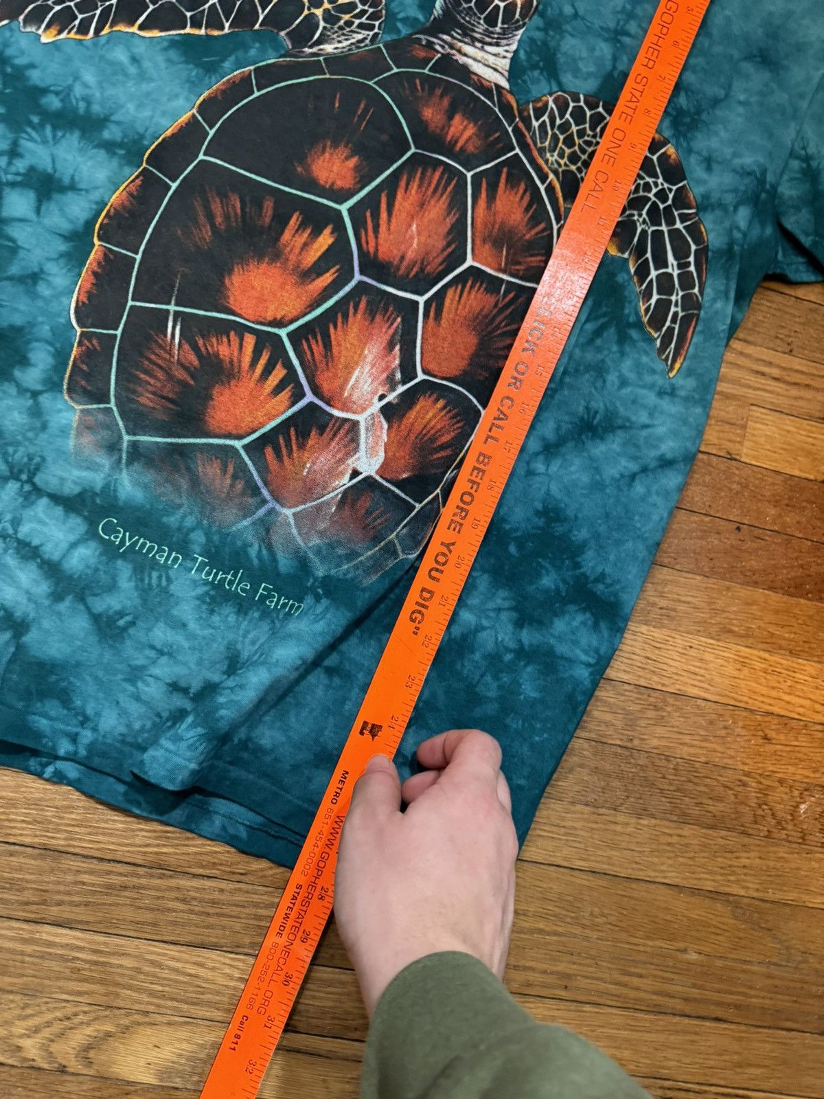 Vintage 1990s Vintage Double Sided Turtle Shirt Size US L / EU 52-54 / 3 - 6 Thumbnail