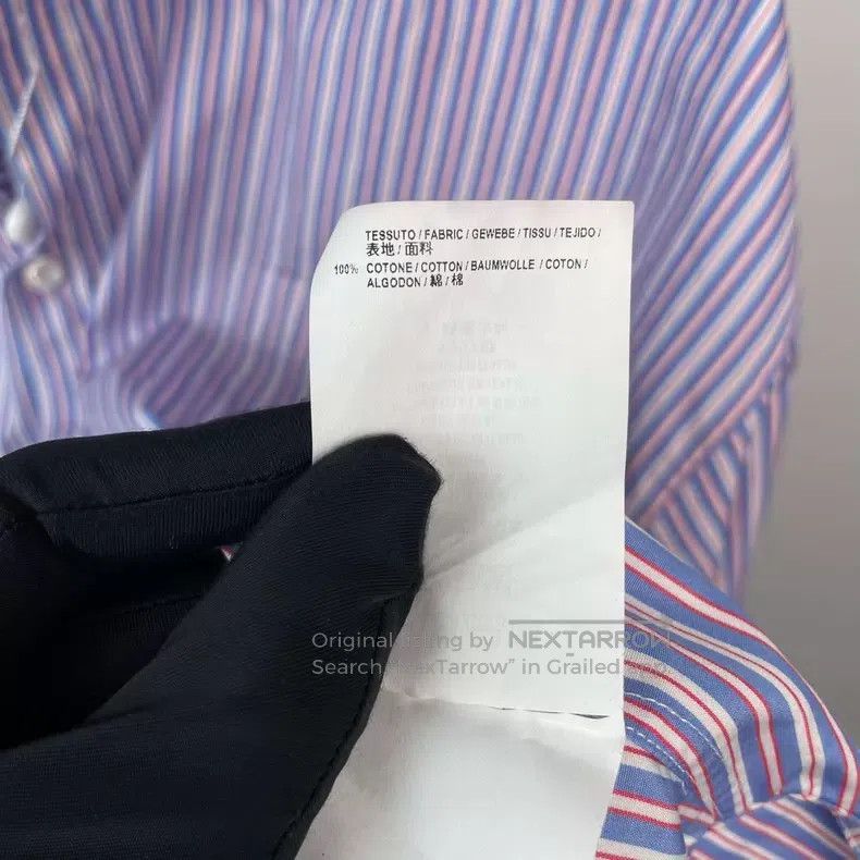Balenciaga Balenciaga Striped Shirt Blue Size S / US 4 / IT 40 - 6 Thumbnail