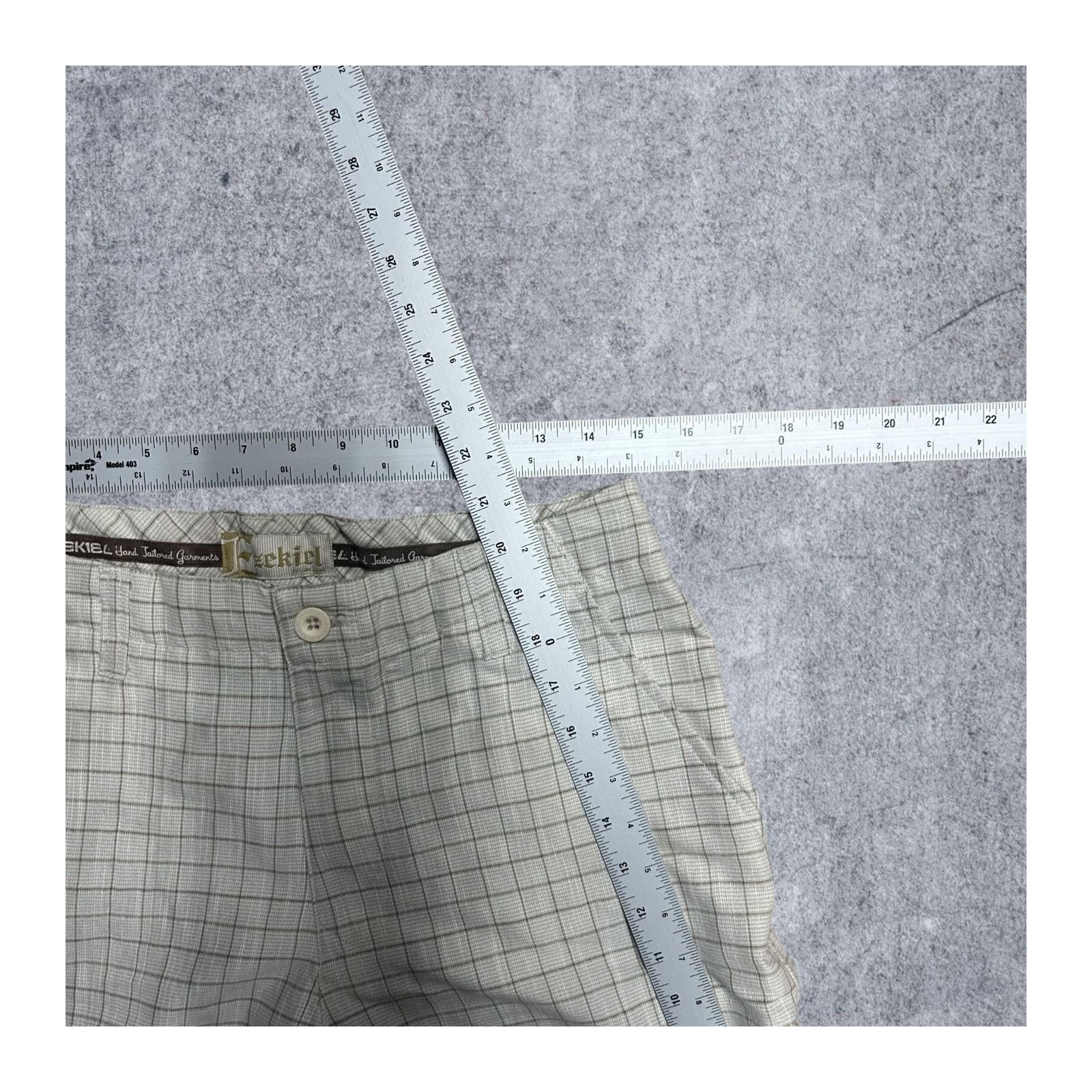 Ezekiel Ezekiel Y2K White Plaid Shorts Casual Chino Mens 30 Size US 30 / EU 46 - 4 Thumbnail