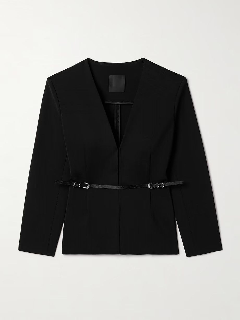 Givenchy o1y0925 Belted Jacket in Black Size M / US 6-8 / IT 42-44 - 1 Thumbnail