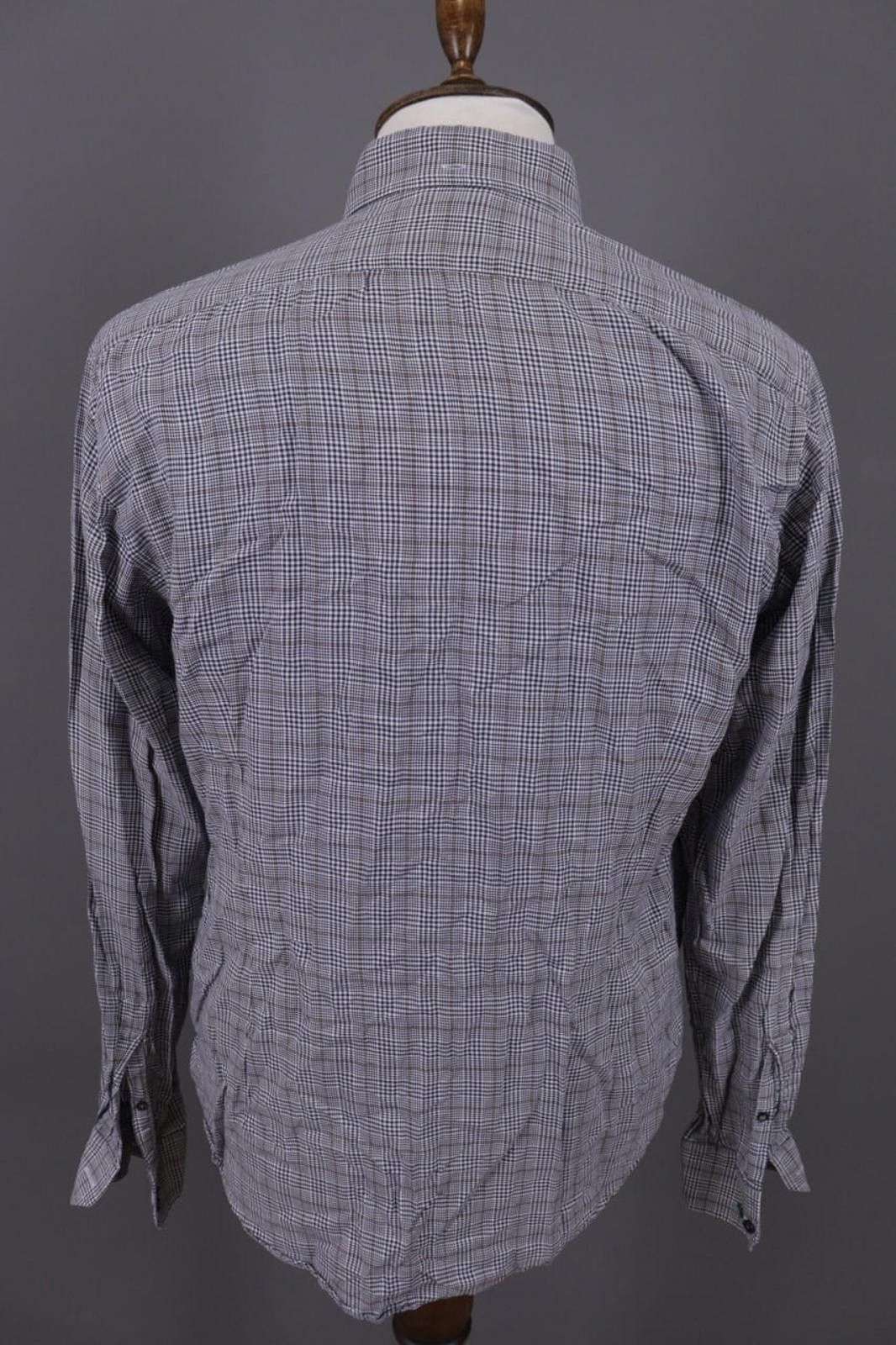 Eton Eton Slim Fit Gray Check Dress Shirt Size 43 / 17 / XL Size US XL / EU 56 / 4 - 12 Thumbnail