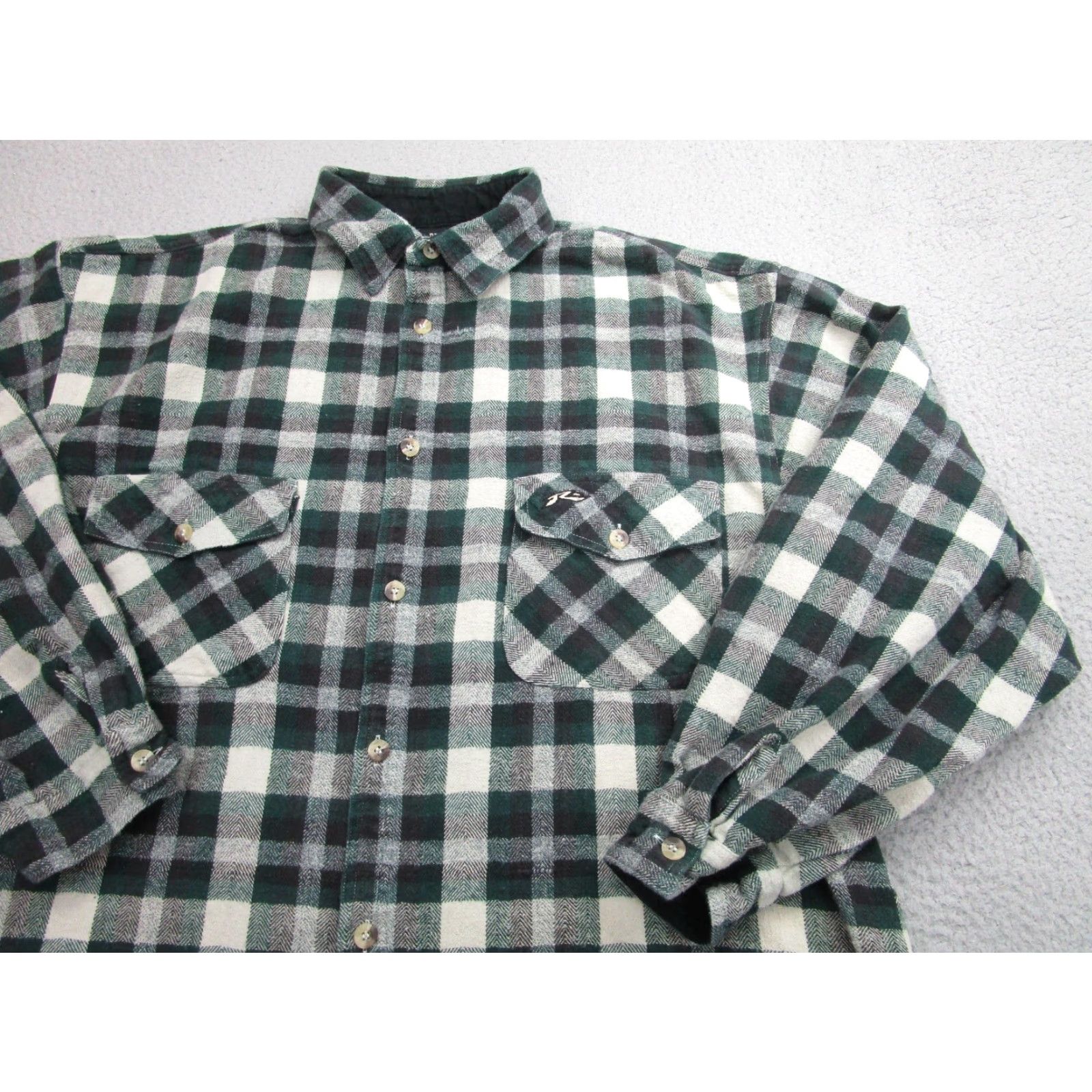 Rusty VINTAGE Rusty Flannel Shirt Mens XL Green Black Plaid Button-Up 90s Size US XL / EU 56 / 4 - 2 Thumbnail