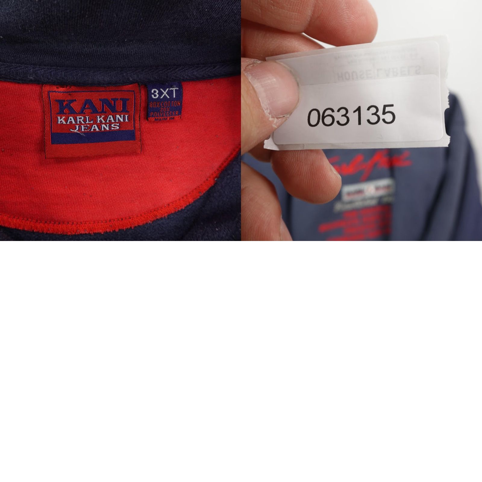 Karl Kani Vintage Karl Kani Sweatshirt Mens 3XL Tall Blue 1/4 Zip Pullover Brooklyn Y2K ^ Size US XXL / EU 58 / 5 - 8 Thumbnail