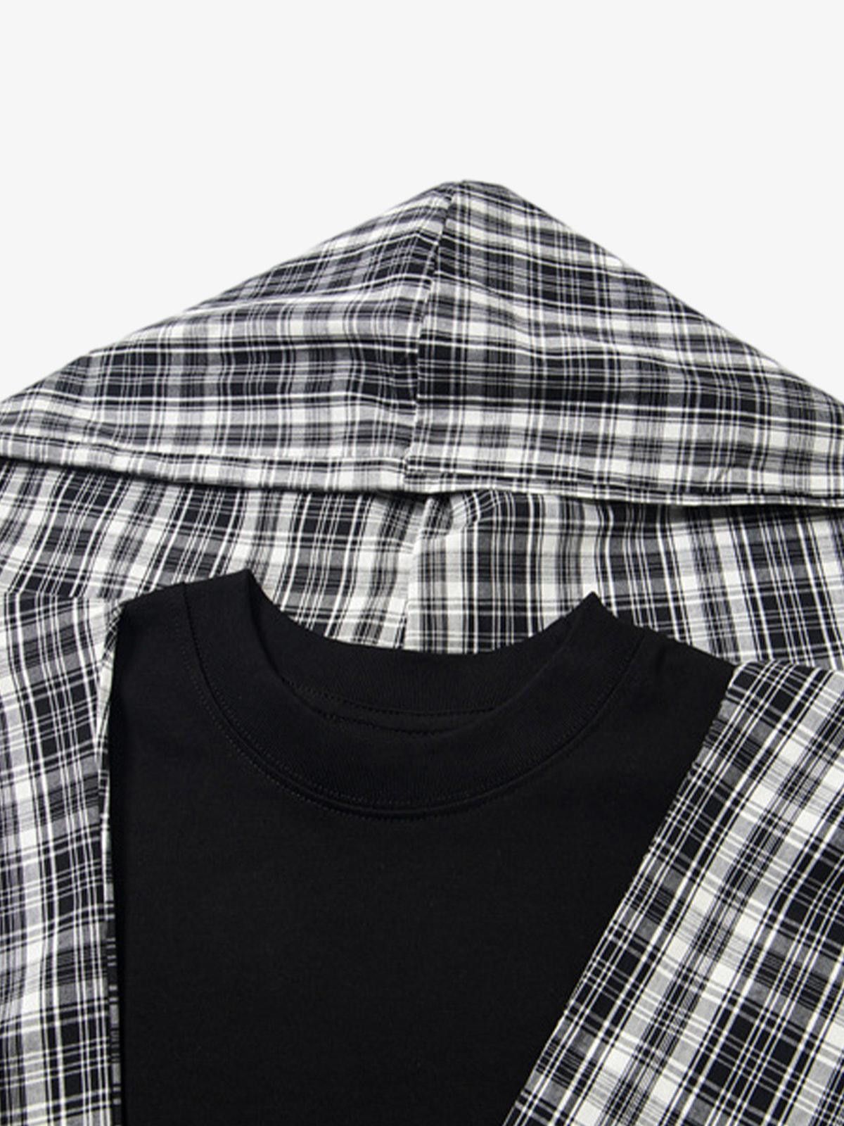 Other Detachable Hood / Scarf Plaid Cape T-shirt Size US L / EU 52-54 / 3 - 4 Thumbnail