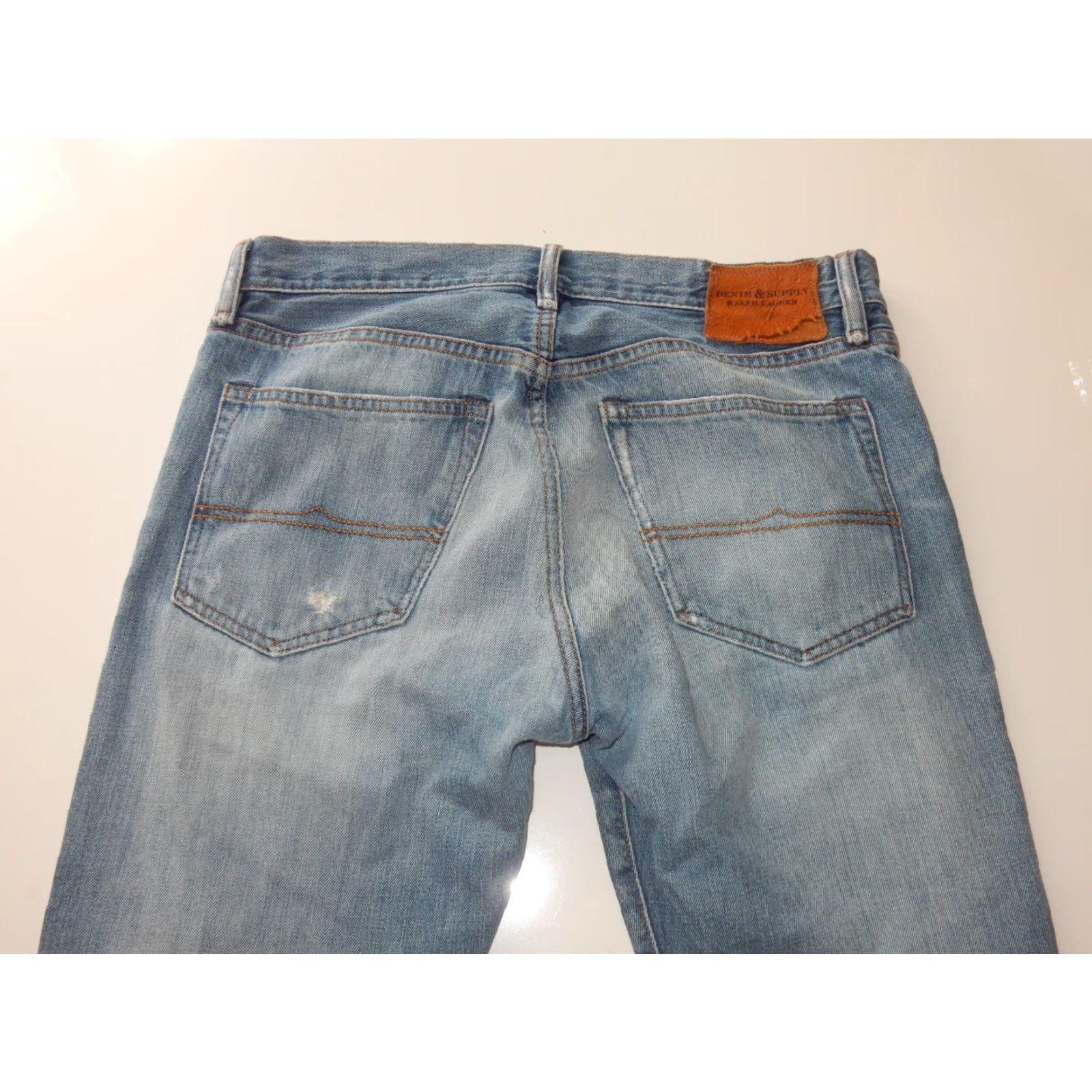 Vintage Denim & Supply Ralph Lauren Jeans Men Distressed Size 33x30 Blue Straight Denim & Supply Ralph Lauren Jeans Men 33x30 Distressed Blue Jeans Mens Size US 34 / EU 50 - 3 Thumbnail