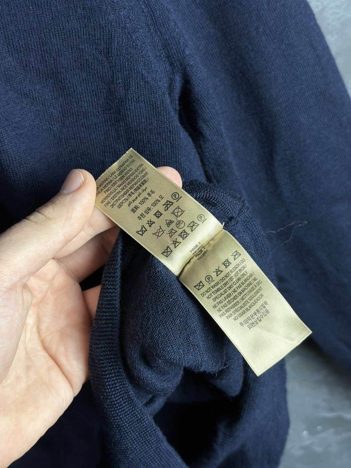 Burberry Mens Burberry London Merino Wool Sweater Jumper Pullover Size US S / EU 44-46 / 1 - 8 Thumbnail