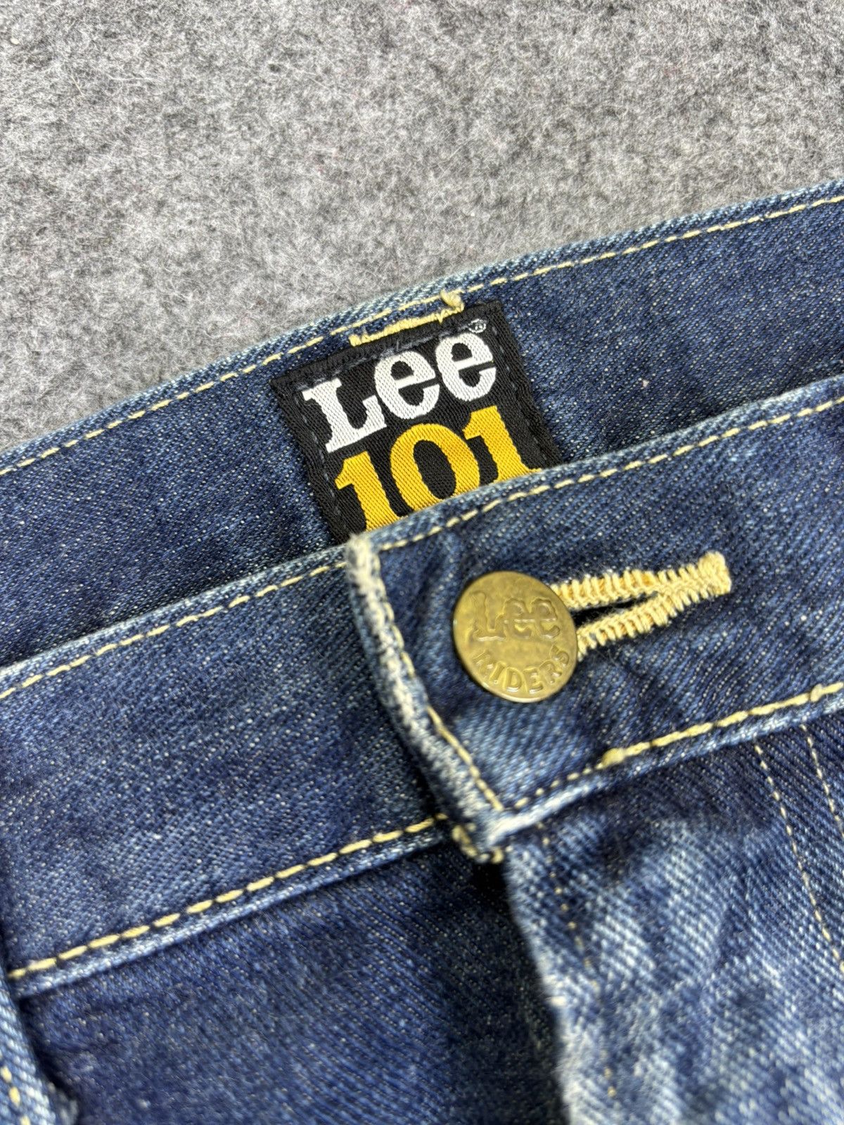 Lee Lee 101 Crazy Fades Yellow Selvedge Denim F788 Size US 35 - 5 Thumbnail