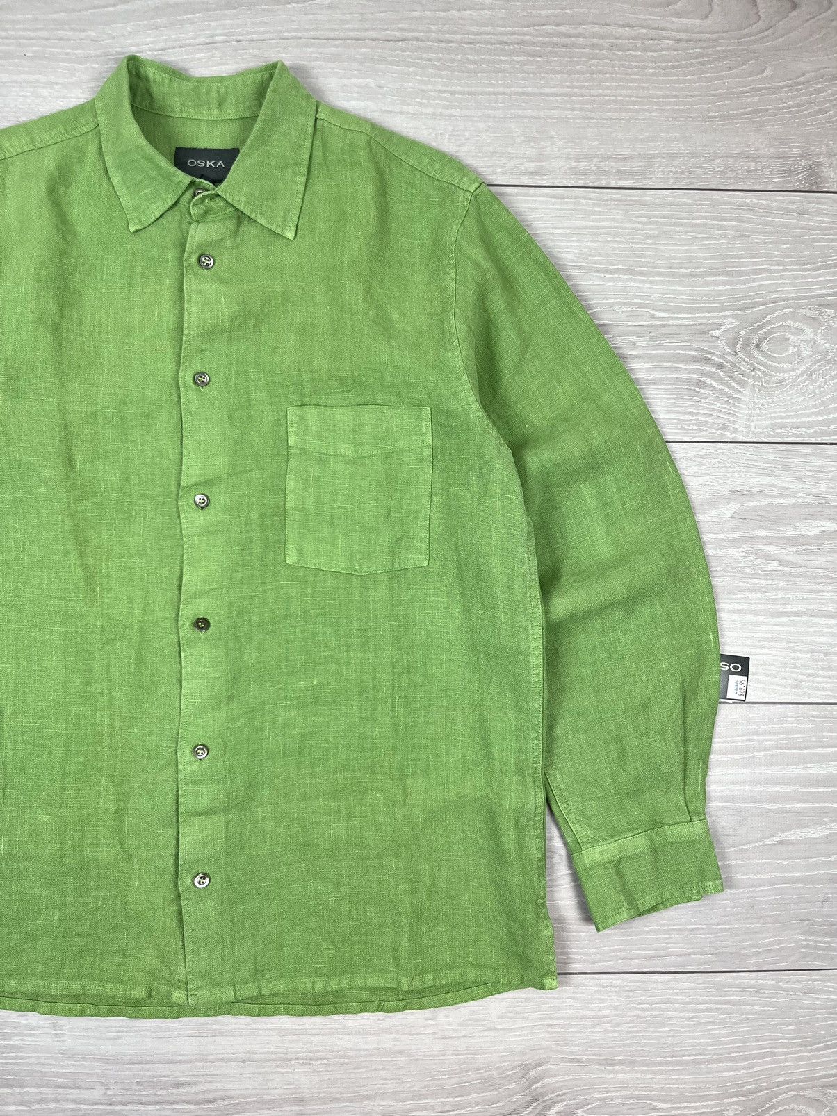 Other New Oska Linen Button Up Green Shirt Size US L / EU 52-54 / 3 - 3 Thumbnail