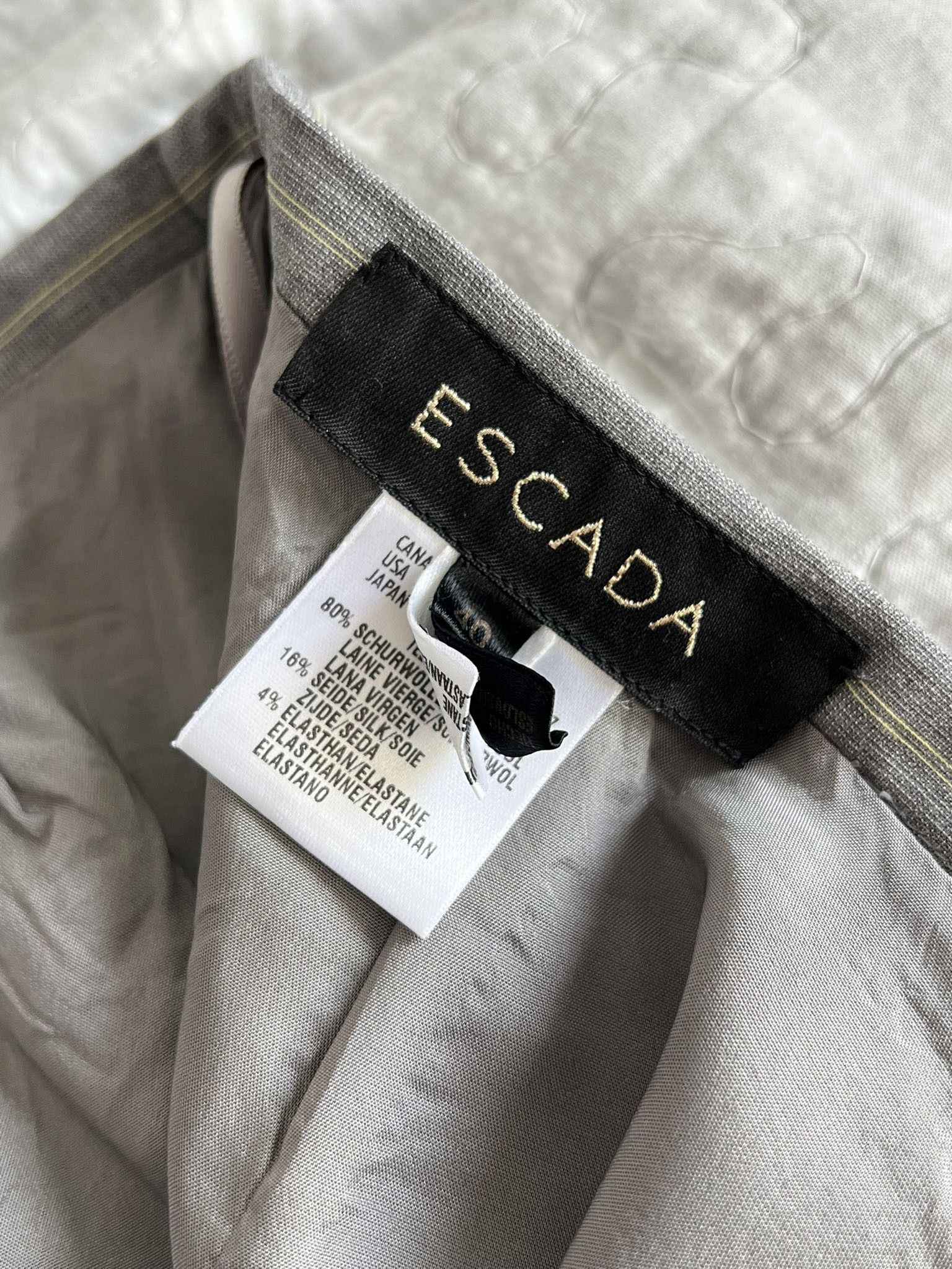 Escada Two pieces set suit skirt blazer jacket Escada vintage Size L / US 10 / IT 46 - 12 Thumbnail