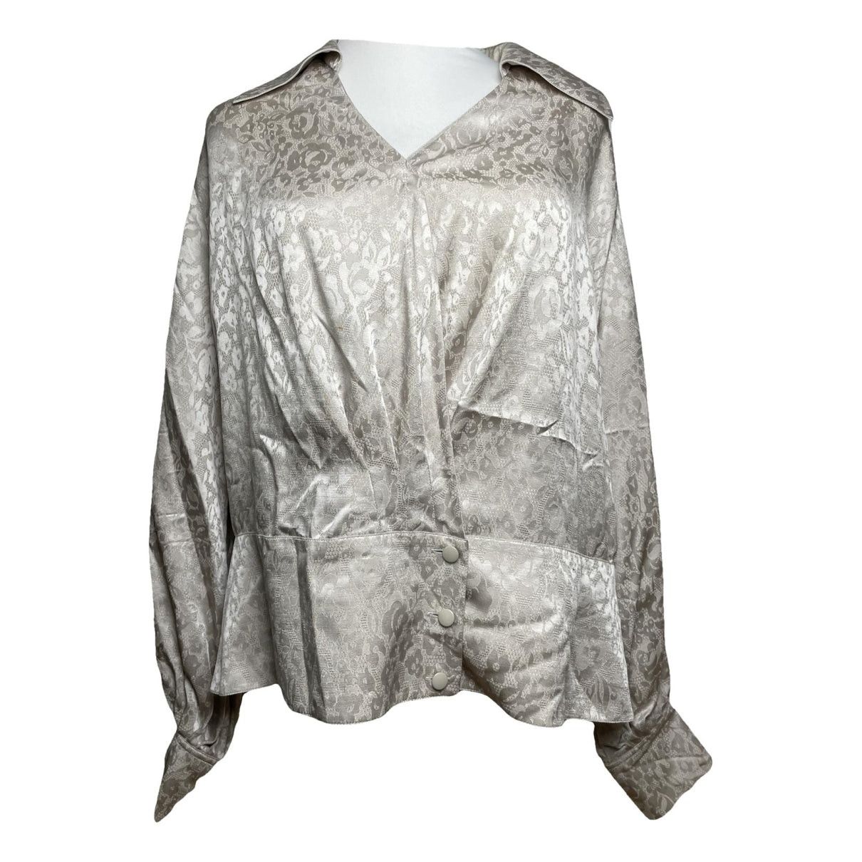 Dior J'adore Silver Silk Top Size M / US 6-8 / IT 42-44 - 1 Thumbnail