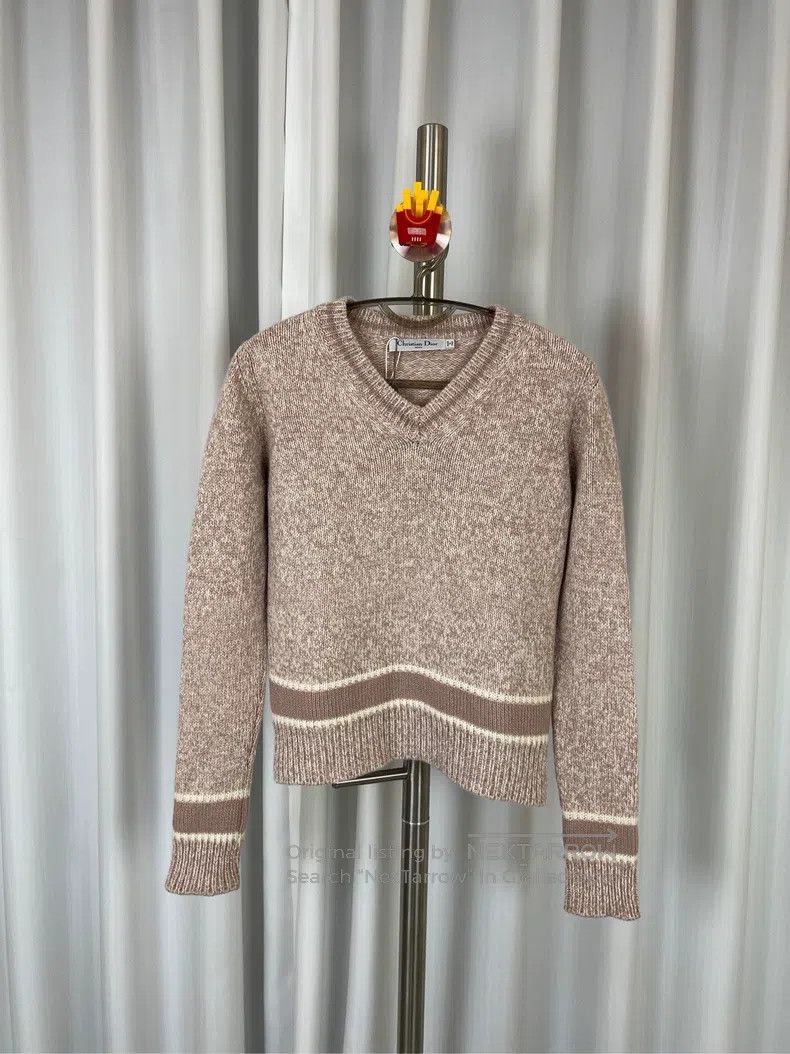 Dior Dior Classic slogan Logo nude pink cashmere sweater Size XS / US 0-2 / IT 36-38 - 3 Thumbnail