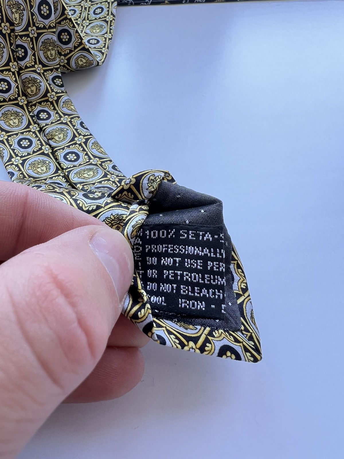 Versace Gianni Versace 90’s Medusa Silk Tie Size ONE SIZE - 8 Thumbnail