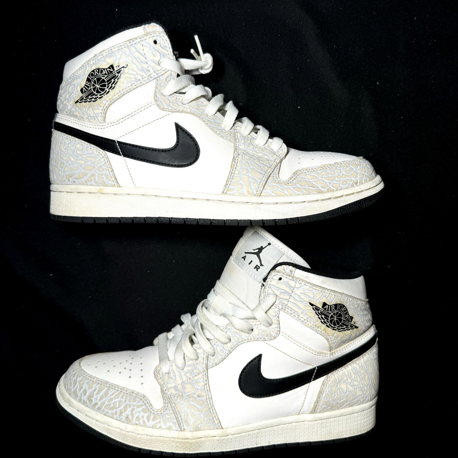 Jordan Brand × Nike Size 9.5 Air Jordan 1 Retro High White Elephant Men's Shoes Size US 9.5 / EU 42-43 - 2 Thumbnail