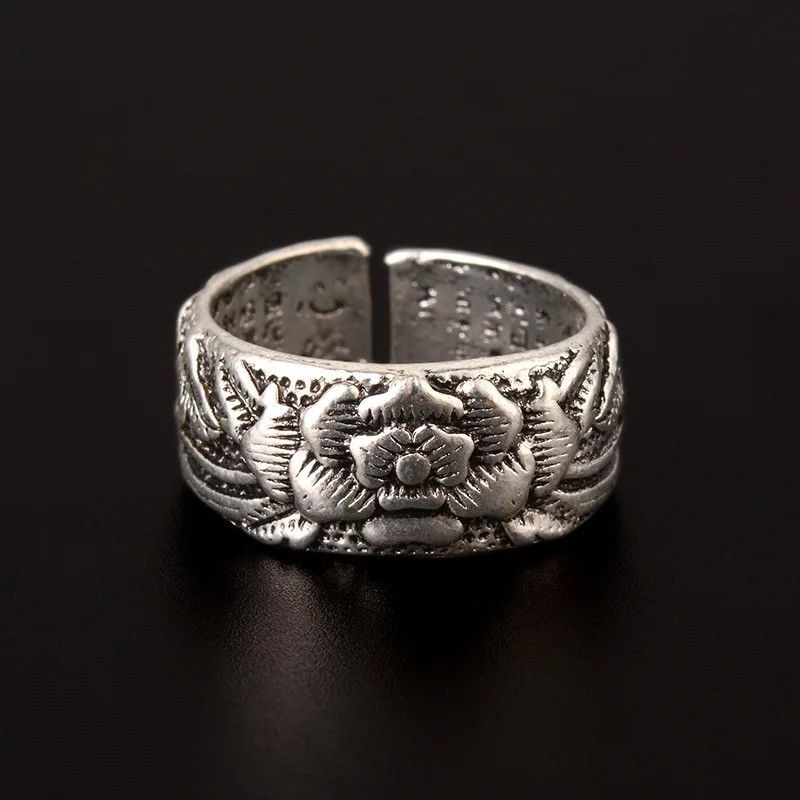 Japanese Brand Retro Peony Ring Size ONE SIZE - 2 Thumbnail