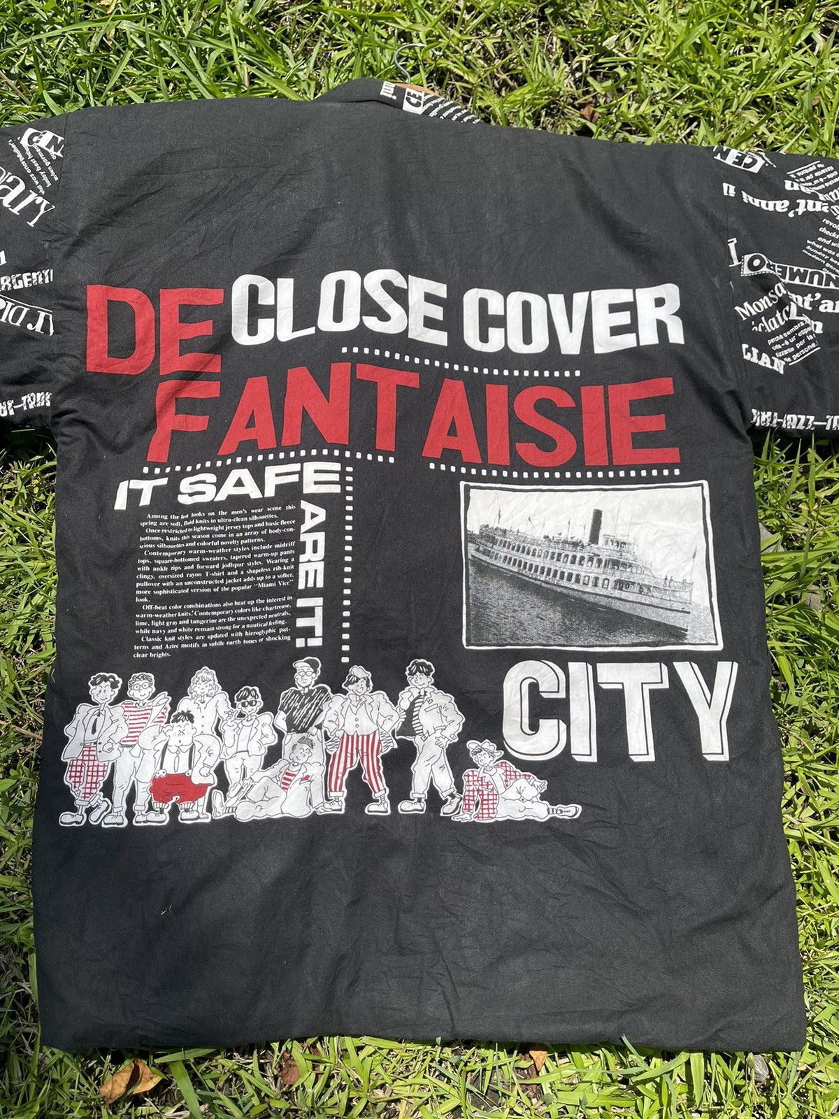 Japanese Brand X-MERIC “FANTAISIE CITY” Graphic Padded Jacket – Bold Black Size US L / EU 52-54 / 3 - 6 Thumbnail