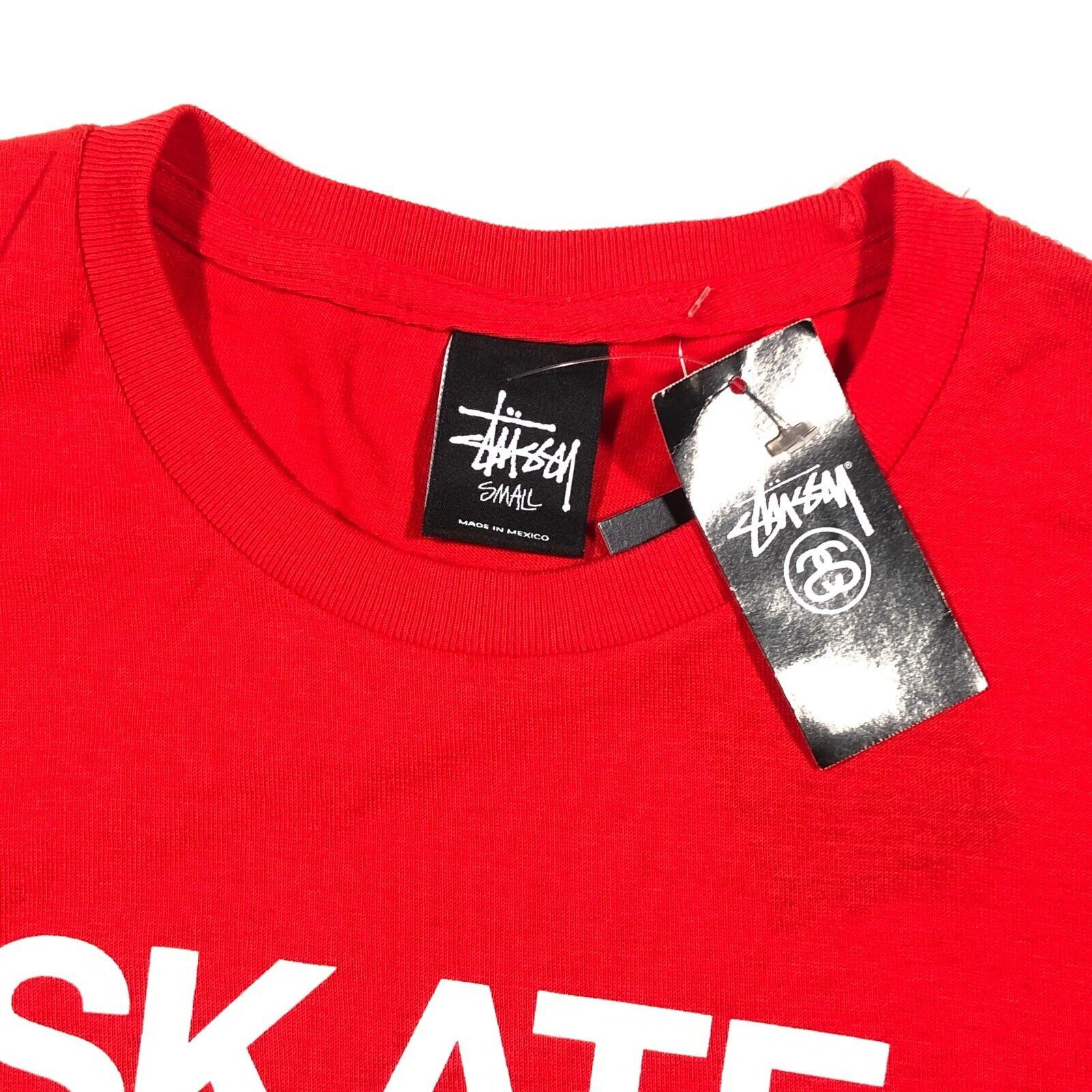 Stussy New Stussy Skate Tough SS Logo Red White Tee Size Small S Size US S / EU 44-46 / 1 - 3 Thumbnail