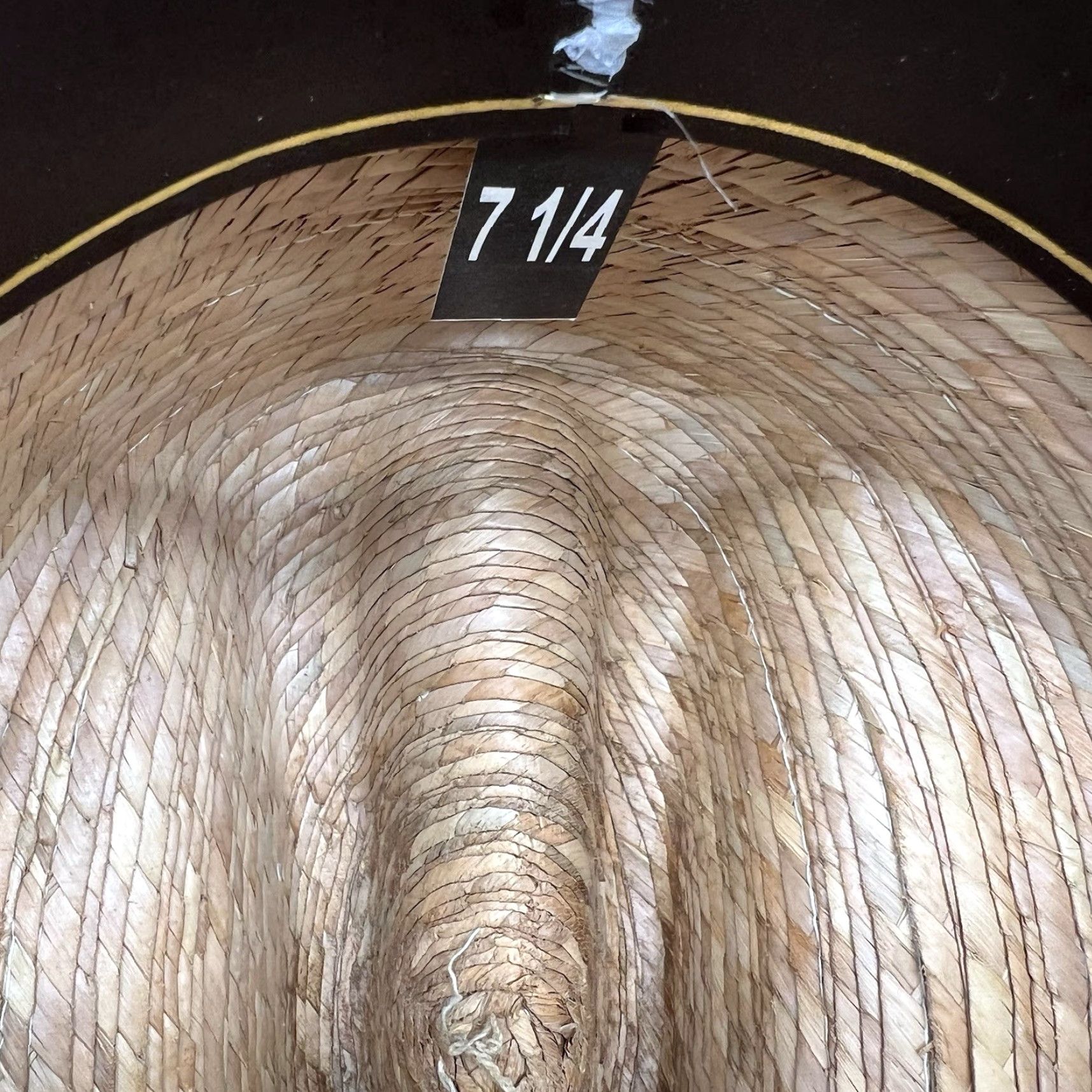 Vintage RESISTOL Cowboy Hat Brown Natural Size 7-1/4 Woven Palm Mens Western Casual Size ONE SIZE - 7 Thumbnail