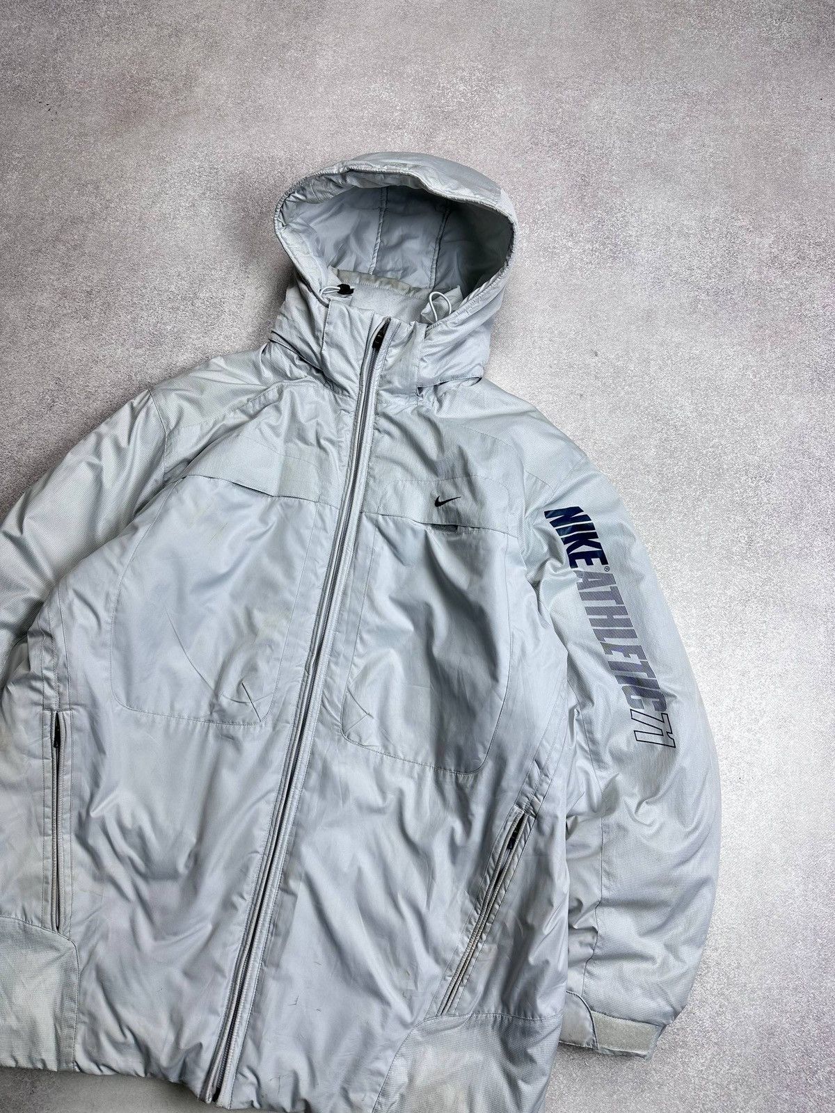 Nike Vintage 00s Nike Athletic Skepta Style Puffer Y2K Jacket M Size US M / EU 48-50 / 2 - 3 Thumbnail