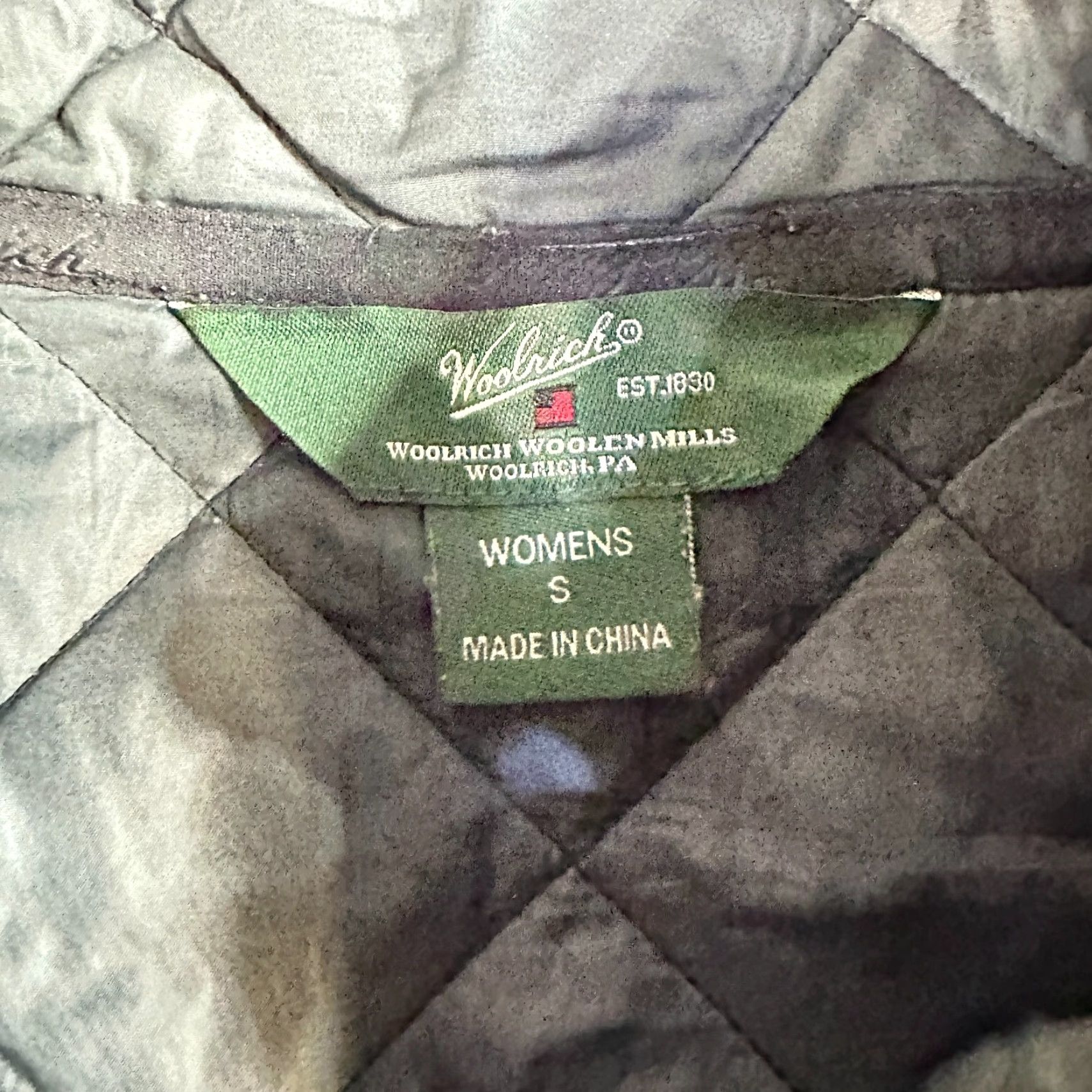 Vintage Woolrich Jacket Womens S Black Quilted Full Zip Size S / US 4 / IT 40 - 2 Thumbnail