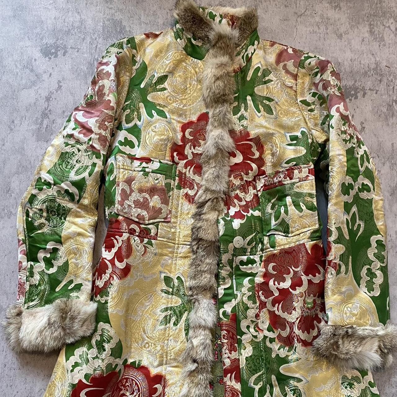 Other Silk coat fur Japan style Vintage y2k high end fashion Size S / US 4 / IT 40 - 1 Thumbnail