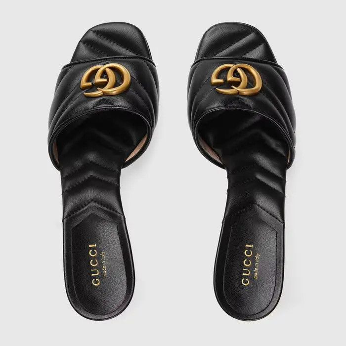Gucci oc11z1025 Nappa Leather Sandals in Nero Size US 6 / IT 36 - 4 Thumbnail