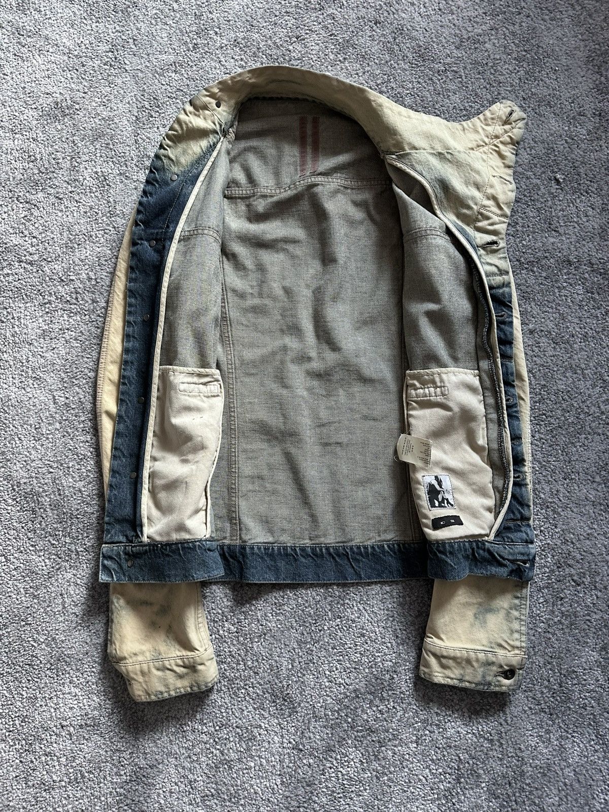 Rick Owens Drkshdw 1/1 Sample Rick Owens Drkshdw ss14 Denim Bone Slave Jacket Size US M / EU 48-50 / 2 - 3 Thumbnail