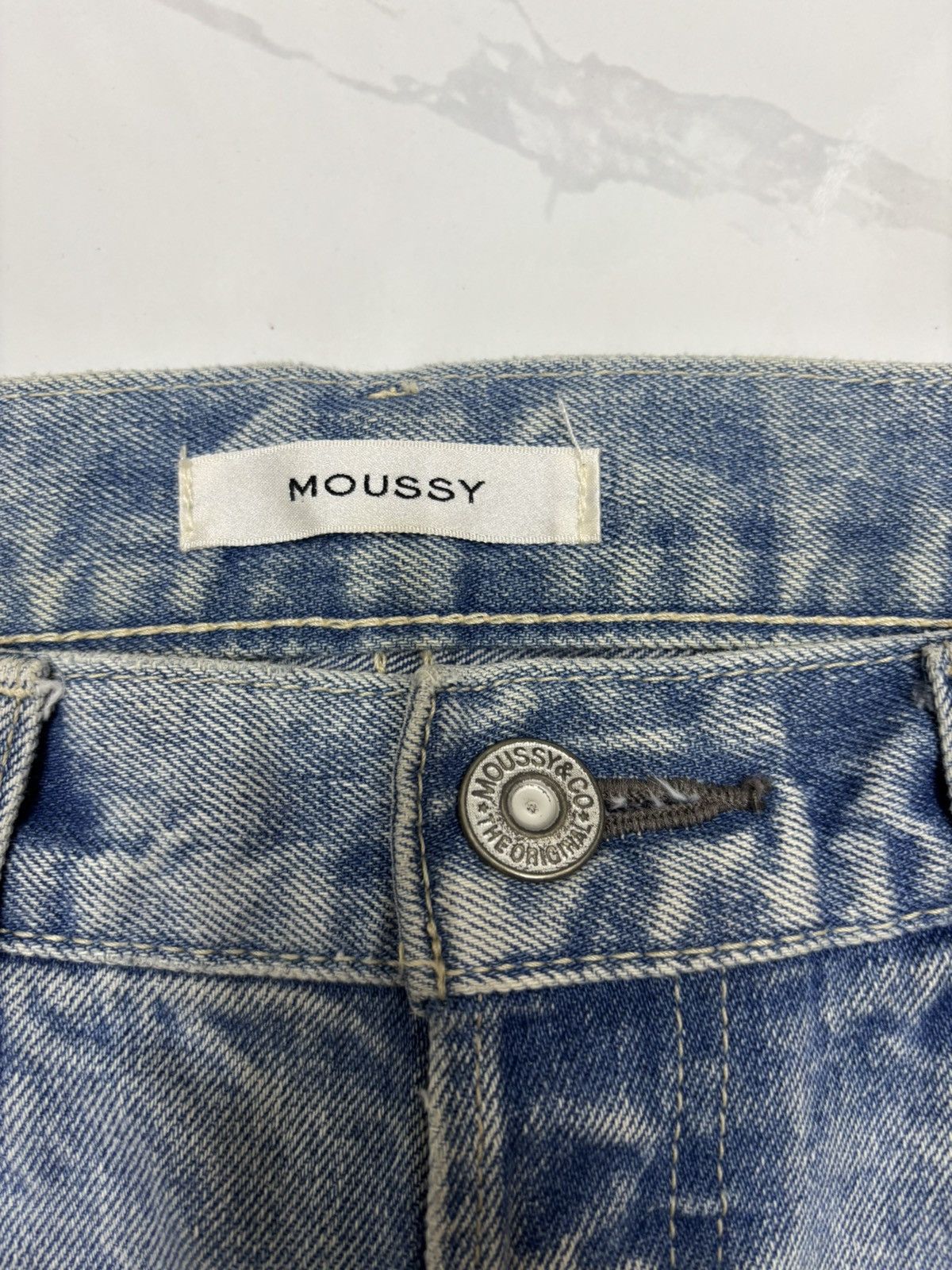 If Six Was Nine Moussy 🇯🇵 Patches Slim Fit Distressed Denim Jeans Size US 30 / EU 46 - 9 Thumbnail