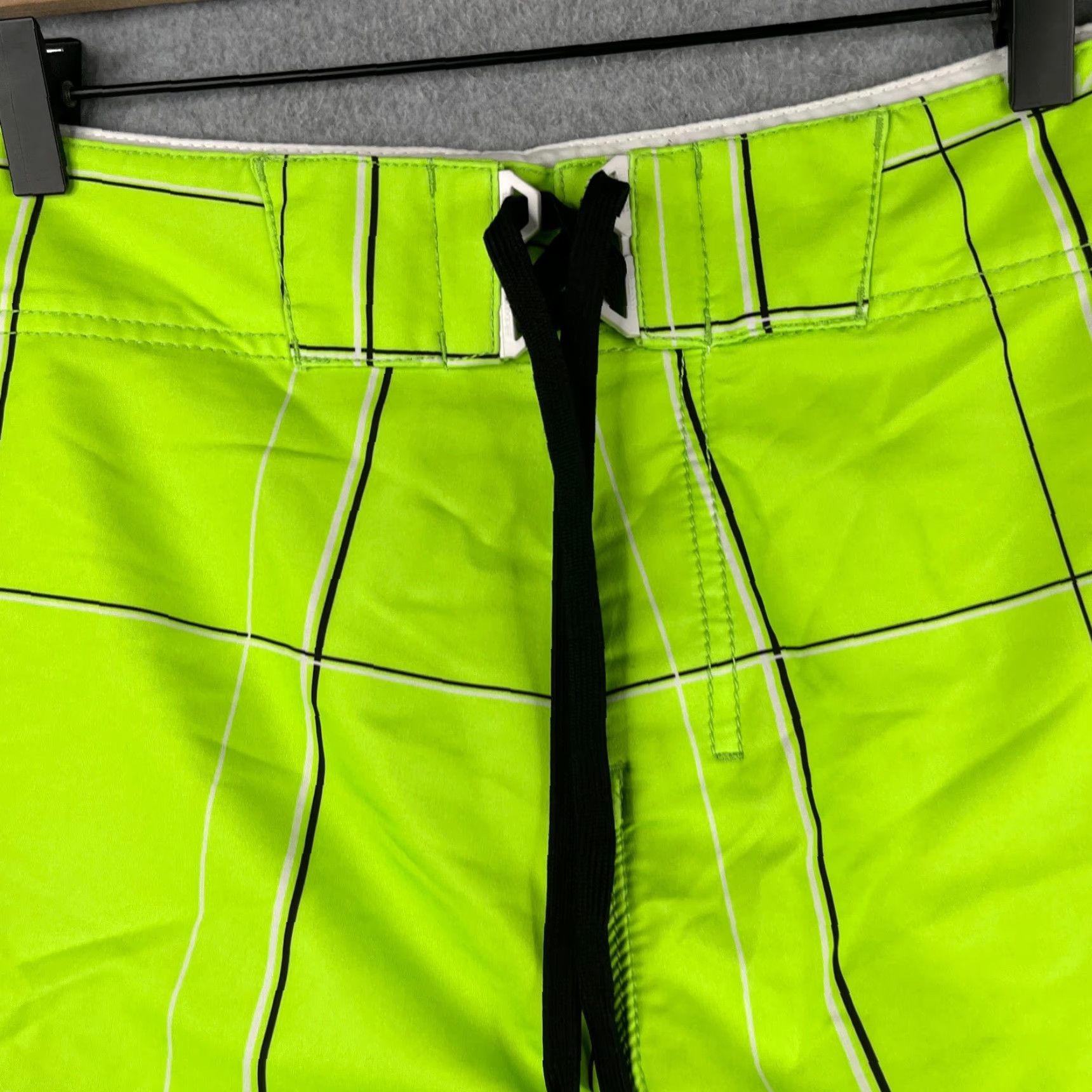 Billabong Billabong Mens Board Shorts 31 Neon Green Check Swim Trunks Bathing Suit Green Mens Board Shorts 31 Beach Surfing Size US 31 - 7 Thumbnail