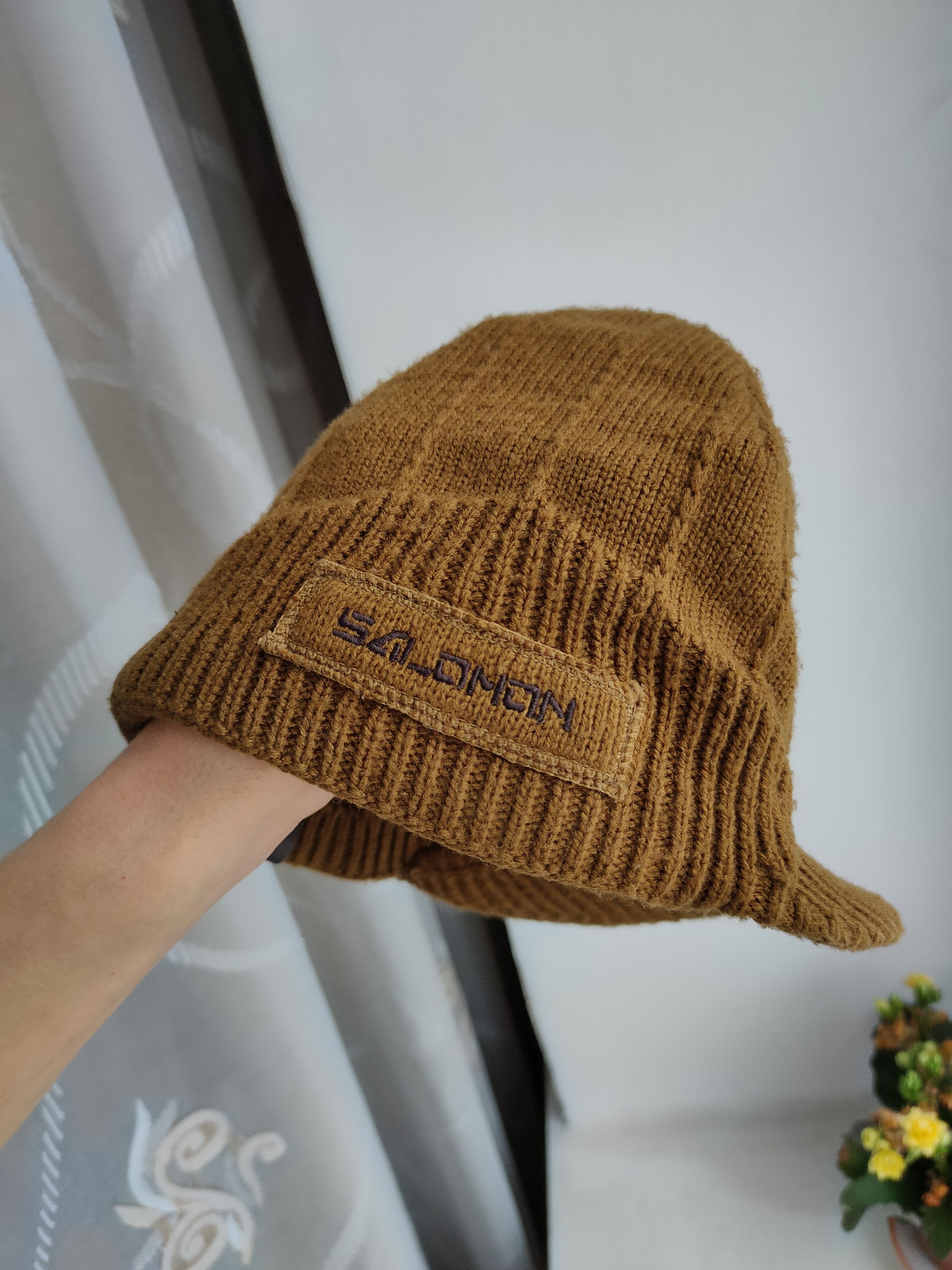 Salomon Vintage Y2K Salomon Knitted Beanie Hat With Visor Size ONE SIZE - 11 Thumbnail