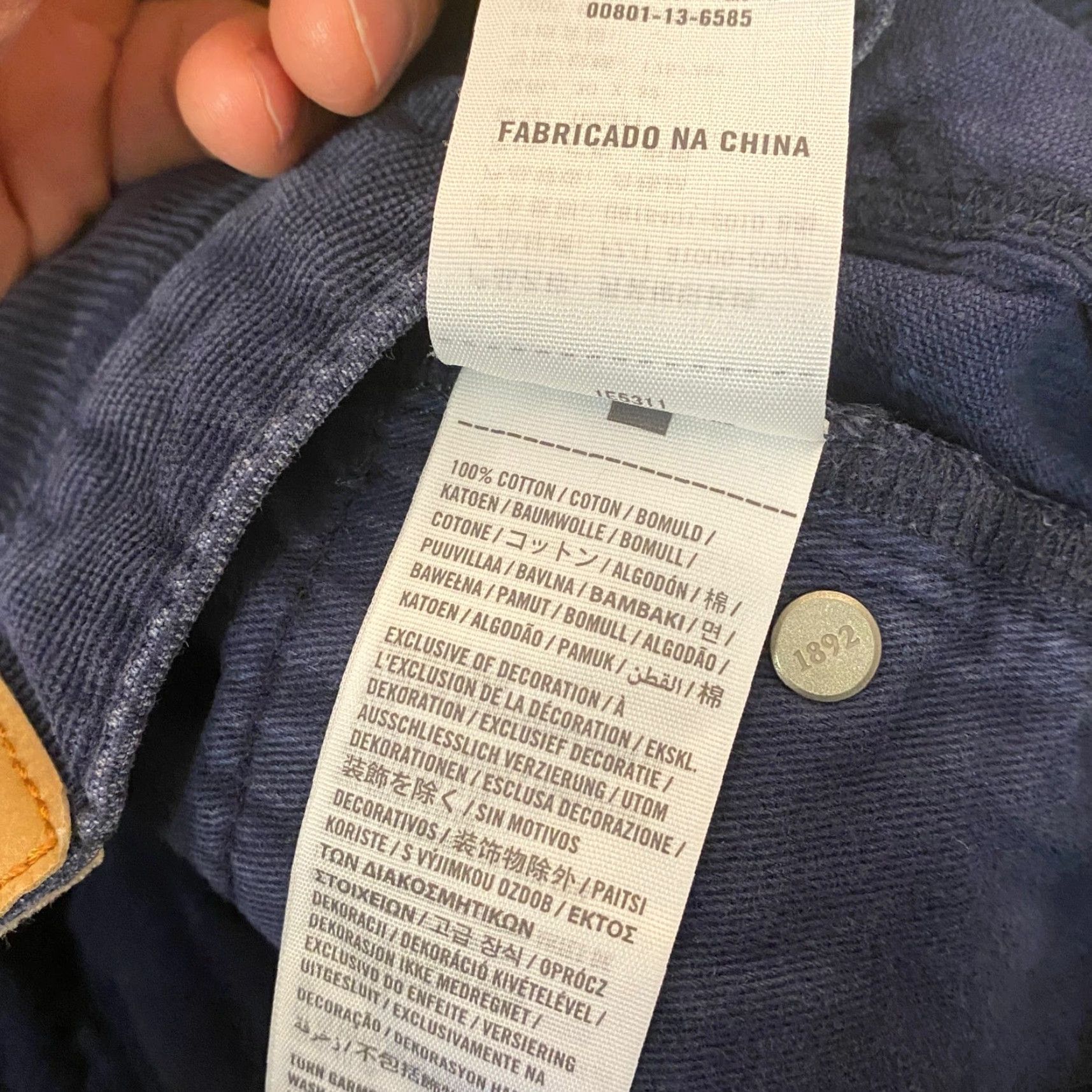 Abercrombie & Fitch Abercrombie Fitch Mens Corduroy Skinny Pants Navy Blue W30 L32 Size US 30 / EU 46 - 5 Thumbnail