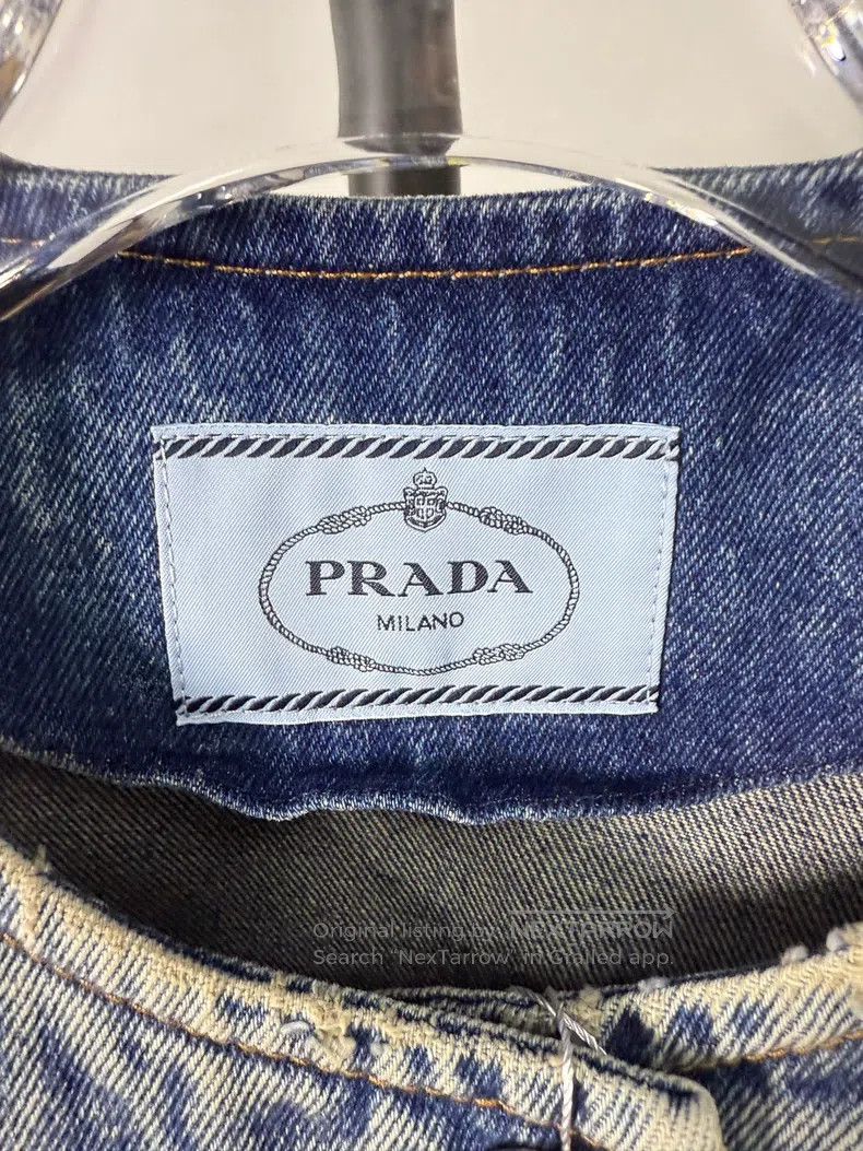 Prada Prada Round-neck denim jacket Size XXS / US 00 / IT 34 - 7 Thumbnail
