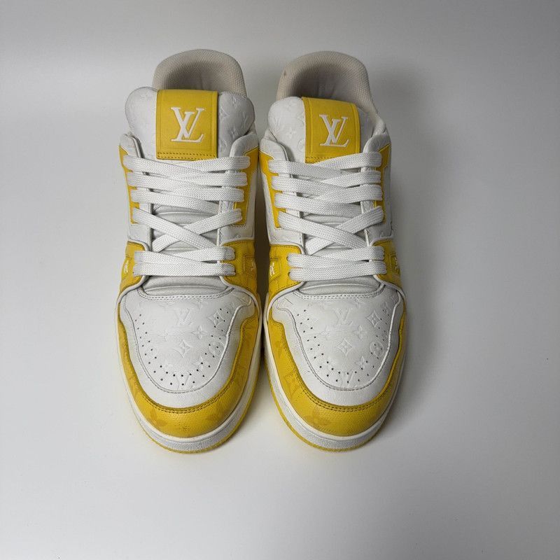 Louis Vuitton Louis Vuitton Yellow-Trimmed Low-Top Trainers -2508 Size US 9 / EU 42 - 2 Thumbnail