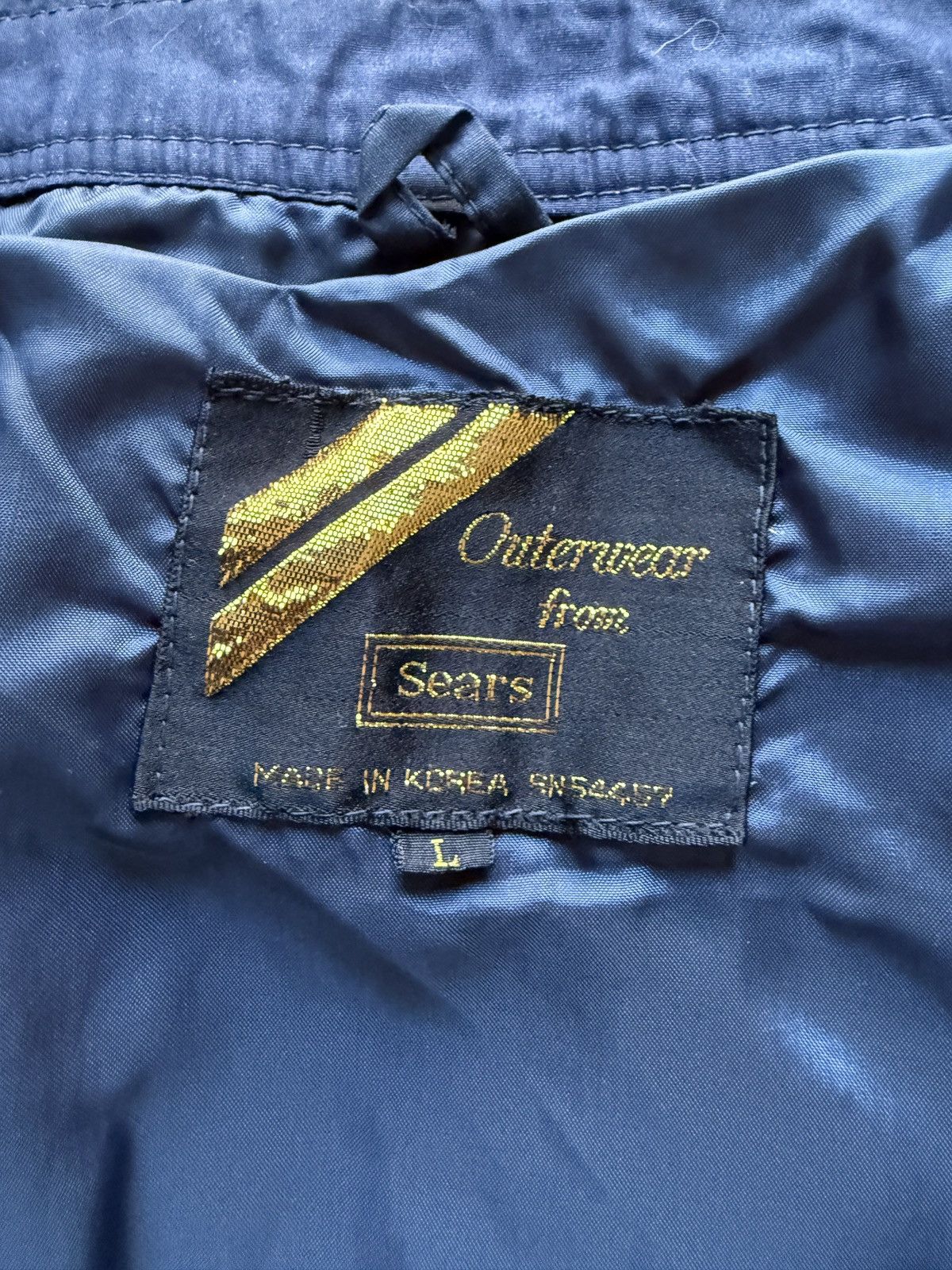 Sears Vintage 80s Sears Four Pocket Button Up Windbreaker Jacket Size US L / EU 52-54 / 3 - 2 Thumbnail