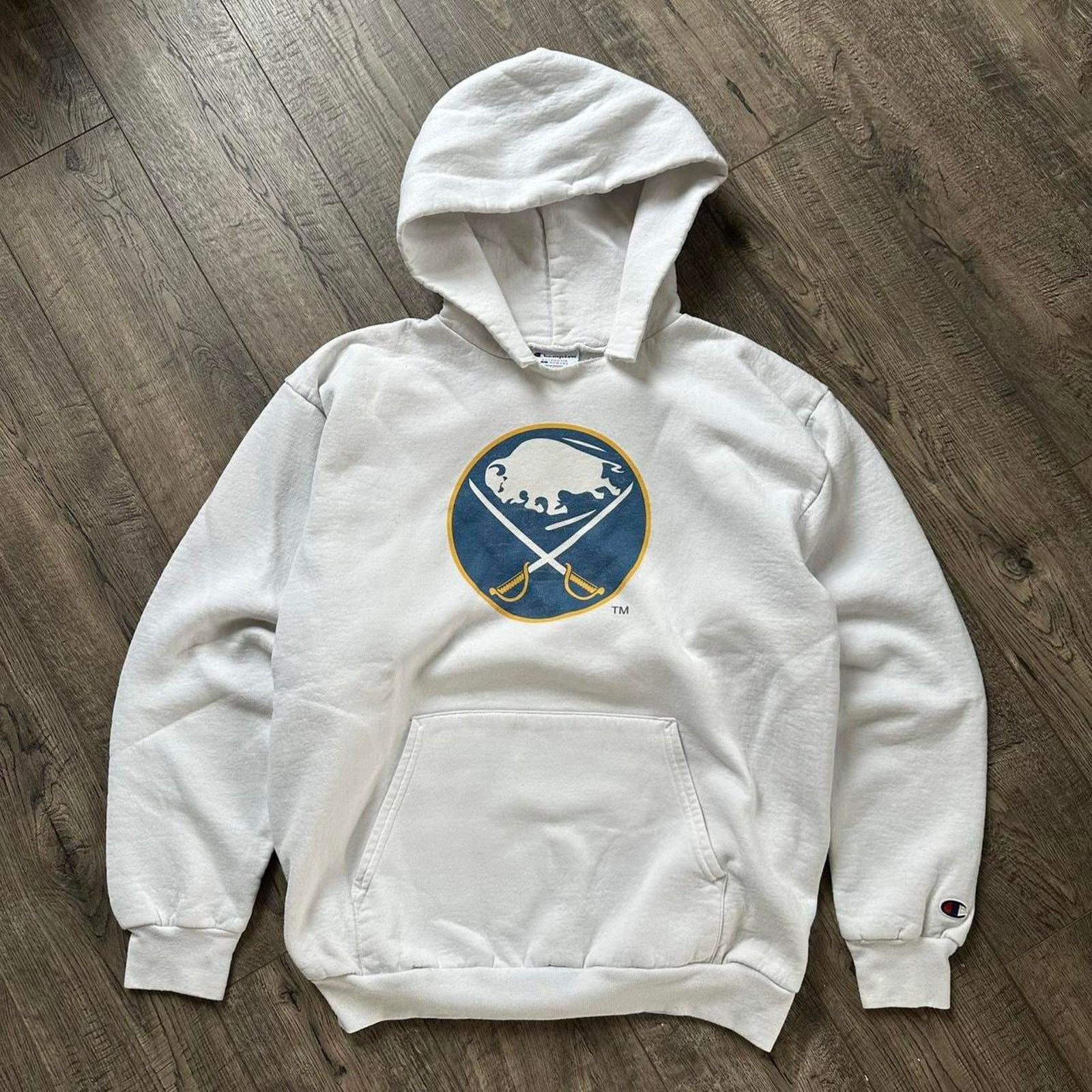Champion × Vintage Vintage 00s Buffalo Sabers Hockey Champion Hoodie Sweatshirt Size US L / EU 52-54 / 3 - 1 Thumbnail