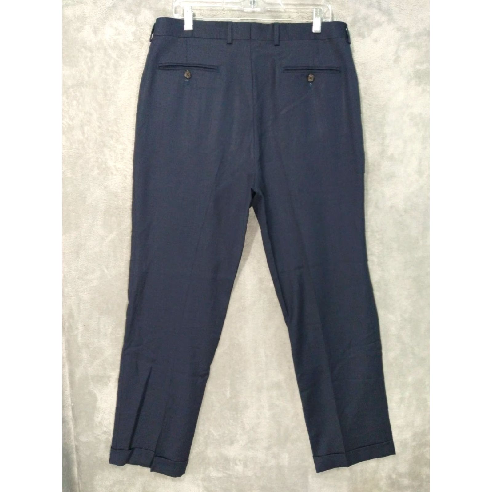 Ralph Lauren Ralph Lauren Pants Mens 34x32 Blue Wool Pleated Dress Straight Leg Mid Rise City Preppy Wedding Mens Size US 34 / EU 50 - 2 Thumbnail