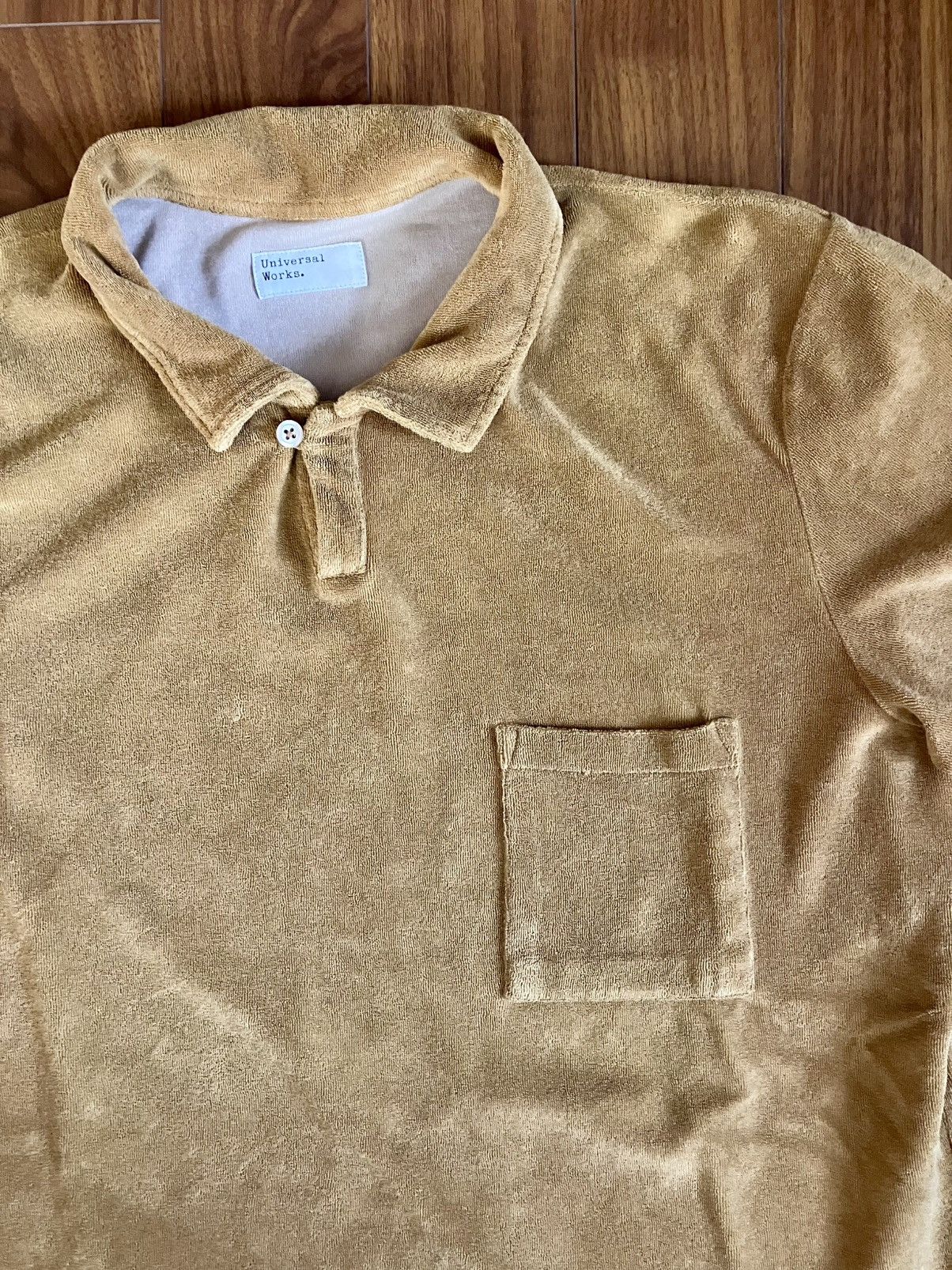 Universal Works Universal Works Tan Terrycloth Polo Shirt Size US M / EU 48-50 / 2 - 3 Thumbnail