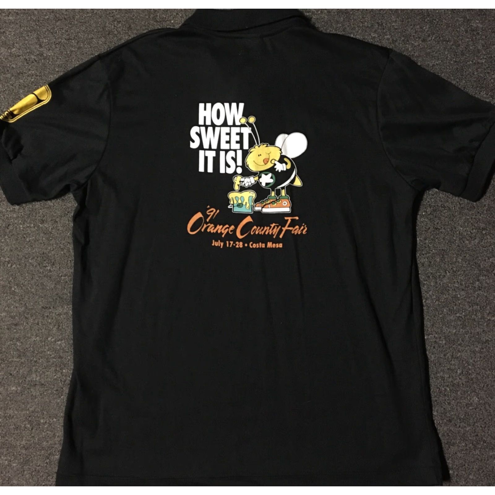 Vintage VINTAGE How Sweet It Is! Staff Polo Shirt L USA California Cartoon Shirt Mens 90s Orange County Fair Black Hartwell Golf? Size US L / EU 52-54 / 3 - 2 Thumbnail