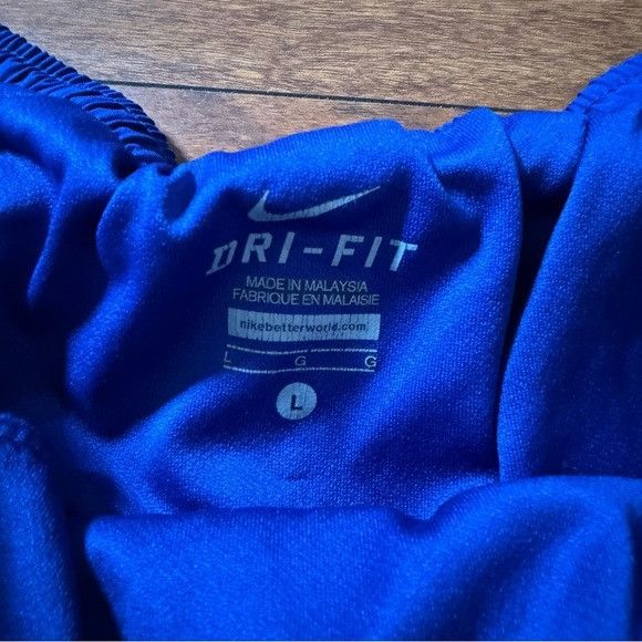 Nike Nike Dri-FIT Royal Blue/ Pink Track Shorts Sz Large L Size 28" / US 6 / IT 42 - 3 Thumbnail