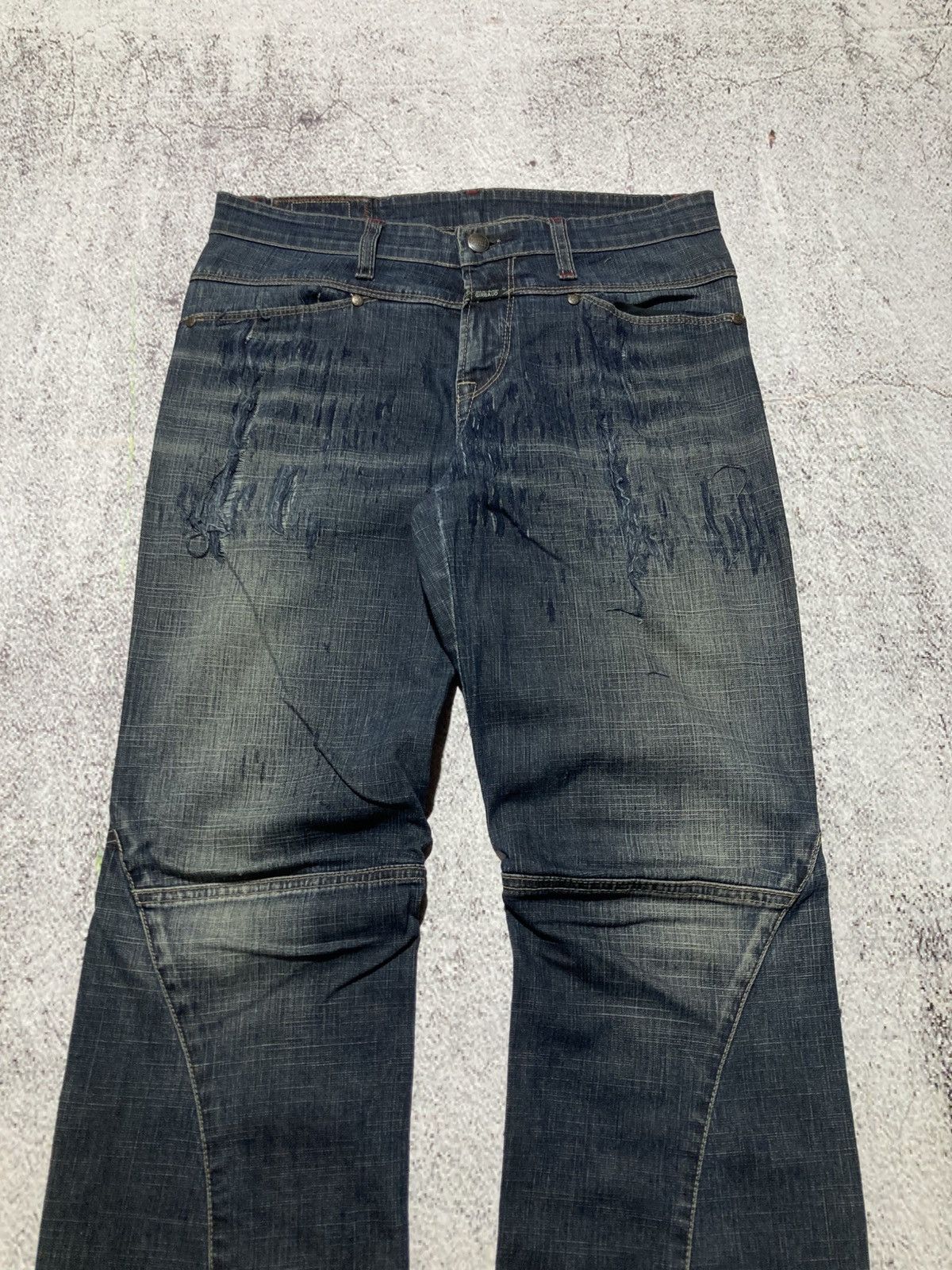 Marithe + Francois Girbaud 2000s Marithe + Francois Girbaud Distressed Bootcut Jeans Size US 28 / EU 44 - 3 Thumbnail