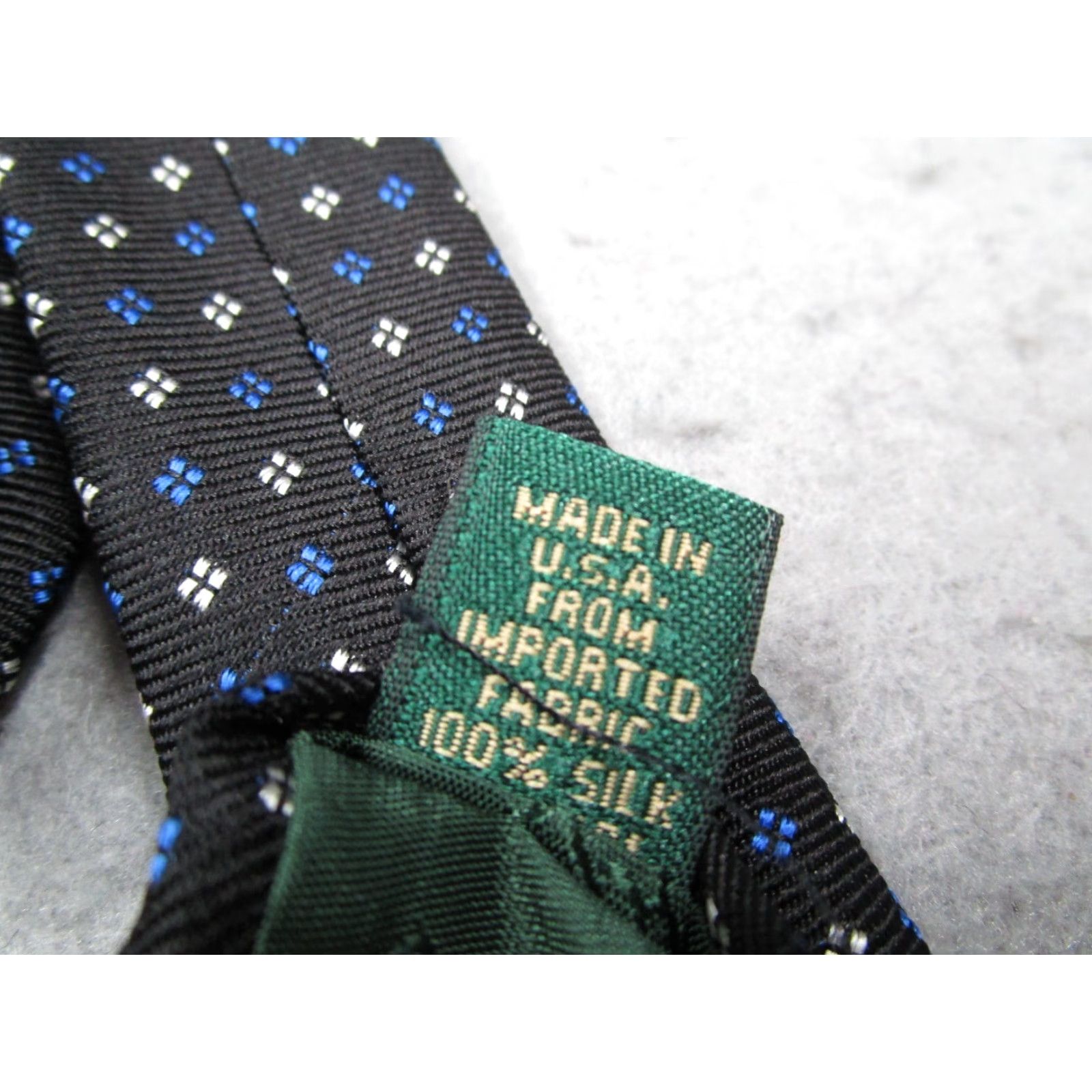 Ralph Lauren VINTAGE Lauren Ralph Lauren Neck Tie Mens Black Silk Designer Abstract Work Made in USA Size ONE SIZE - 6 Thumbnail